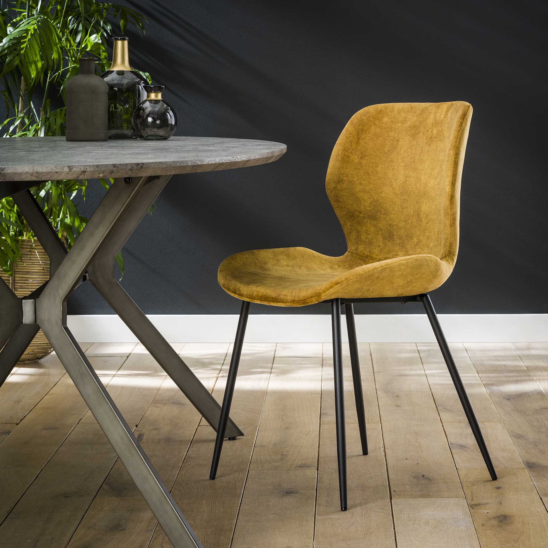 Eetkamerstoel Dream - Goud - Velvet