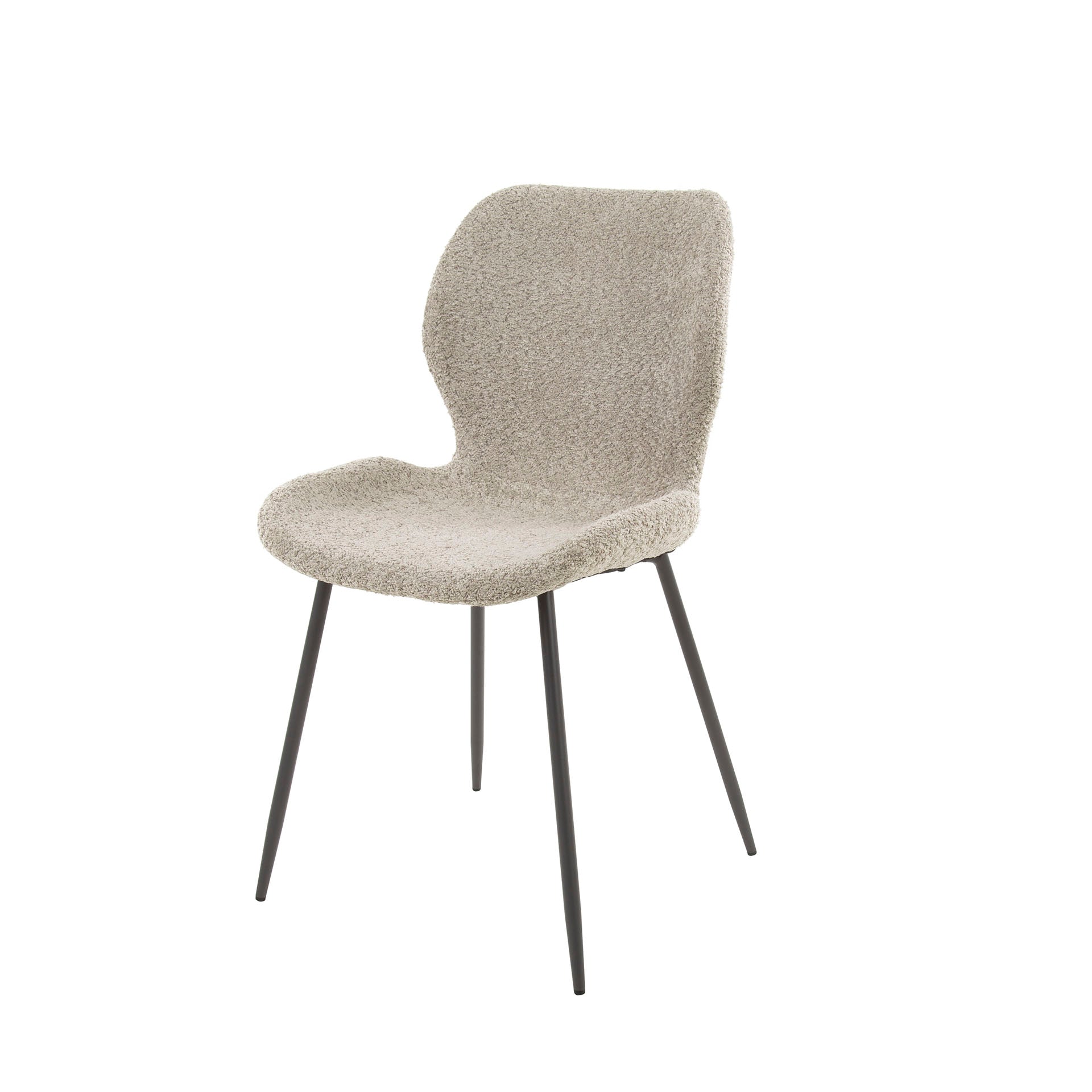 Eetkamerstoel Dream - Beige - Bouclé - Teddystof