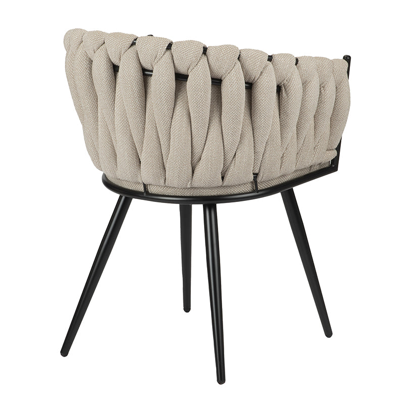 Eetkamerstoel Kristy - Beige - Linnen