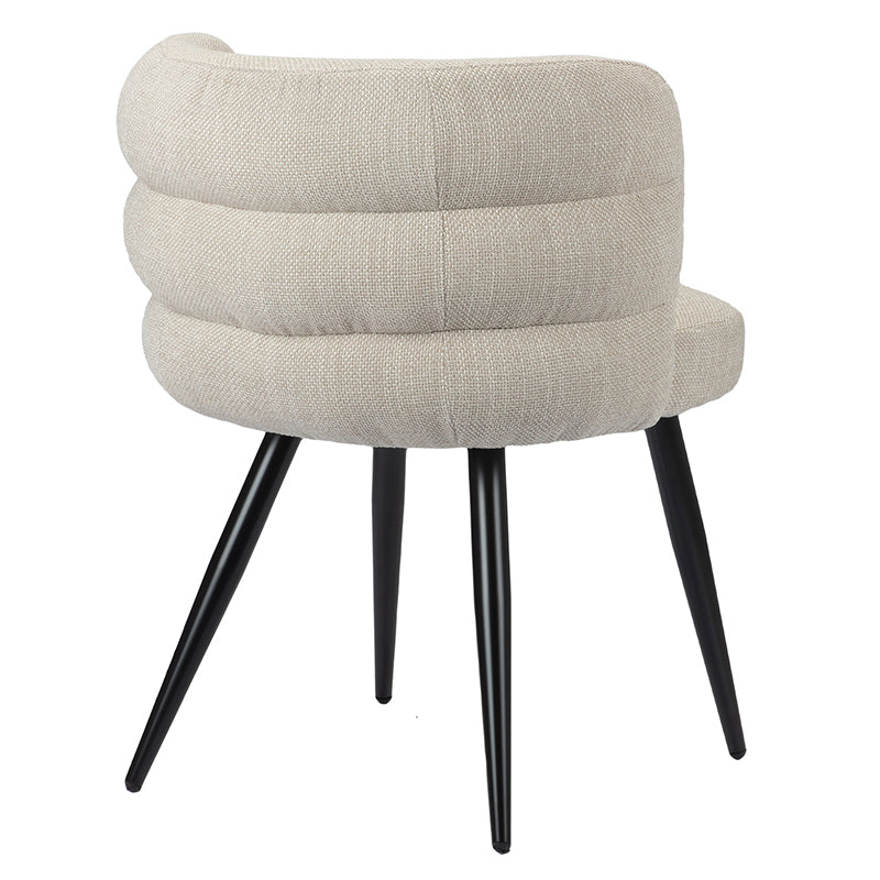 Eetkamerstoel Bocca - Beige - Linnen