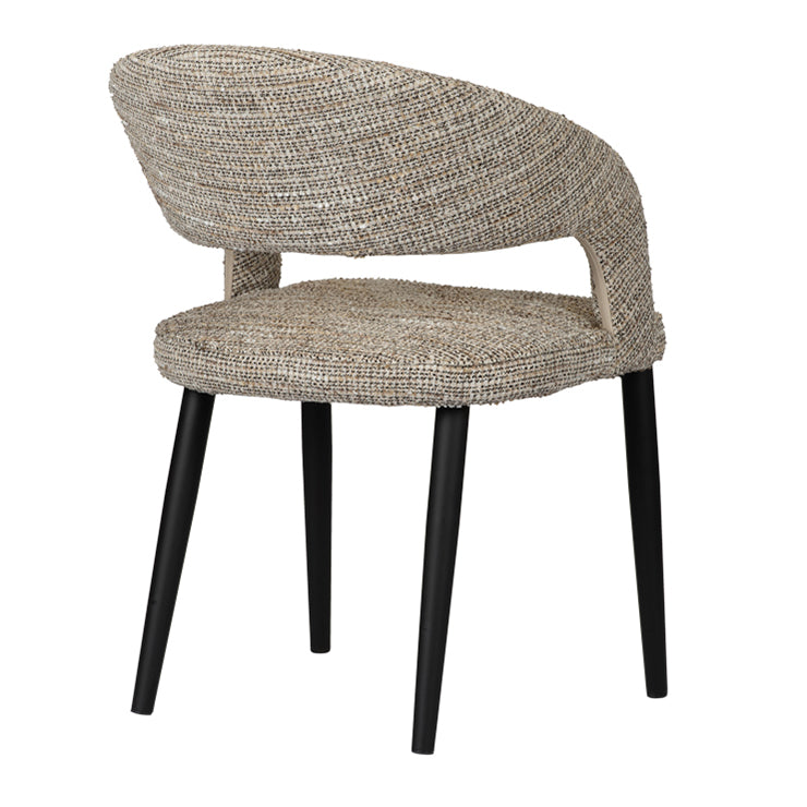 Eetkamerstoel Zara - Taupe Melange - Stof