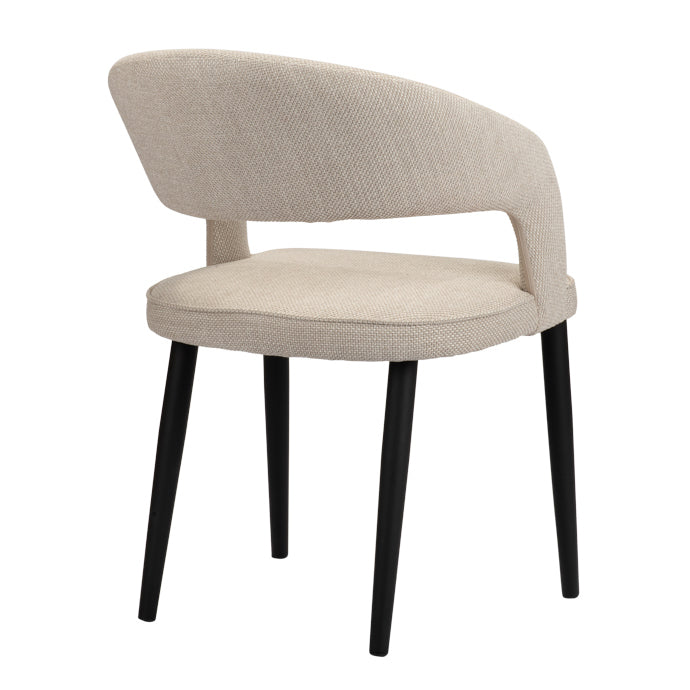 Eetkamerstoel Zara - Beige - Linnen