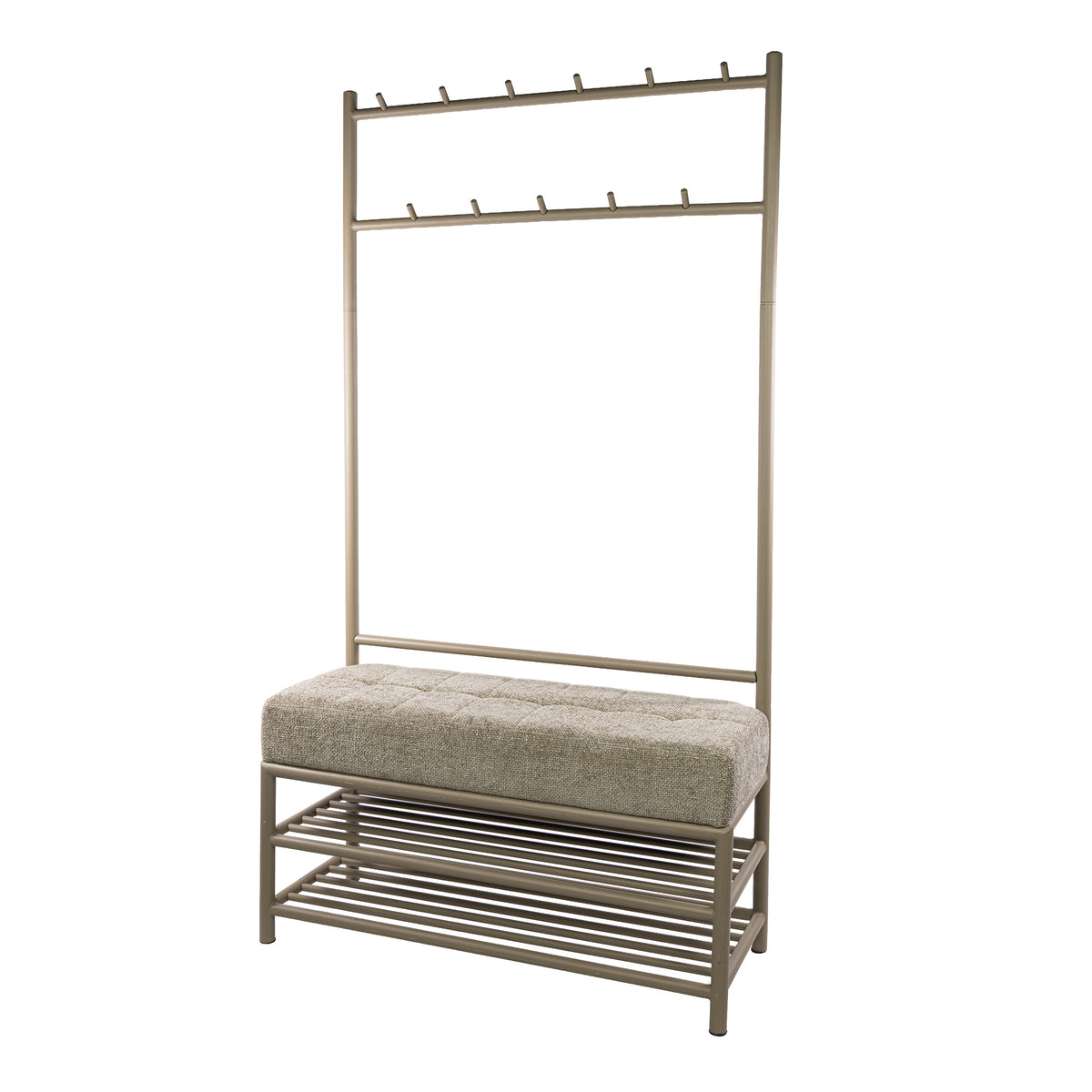 Garderobebank Lumi - Beige - Gepoedercoat Staal - 100 cm