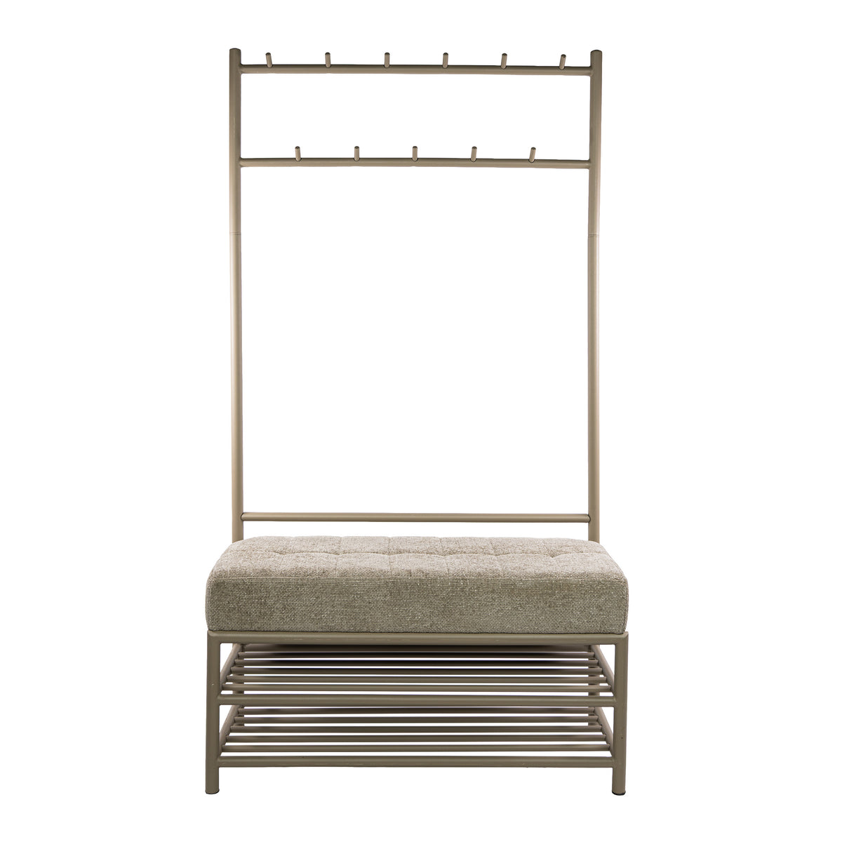 Garderobebank Lumi - Beige - Gepoedercoat Staal - 100 cm