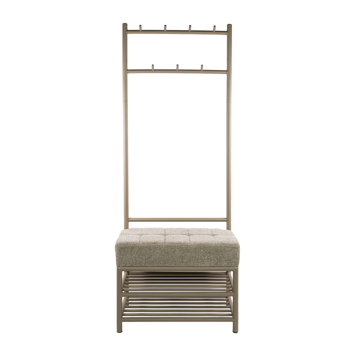 Garderobebank Lumi - Beige - Gepoedercoat Staal - 70 cm