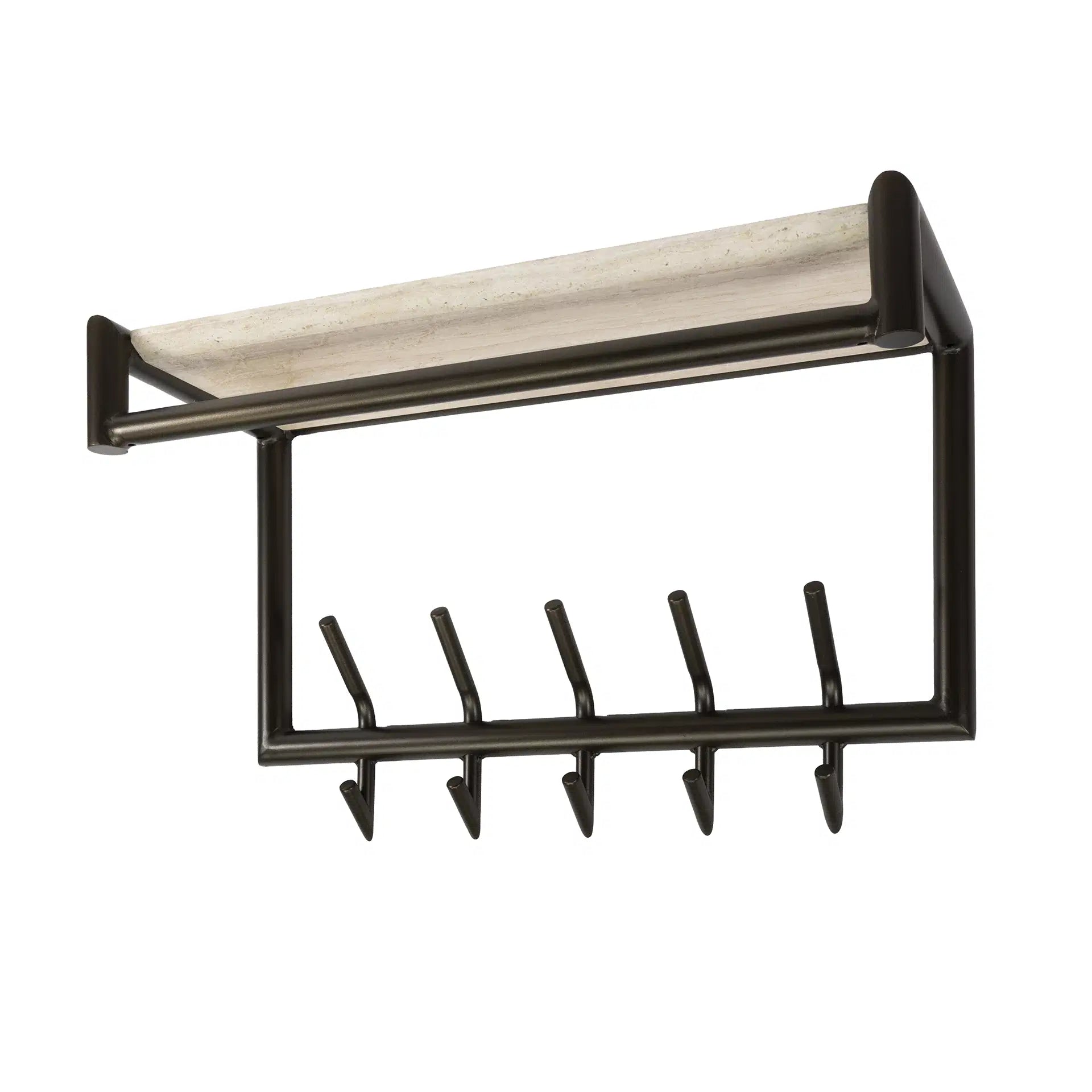 Kapstok Lineo - Keramisch Travertin - 10 haken - 65 cm