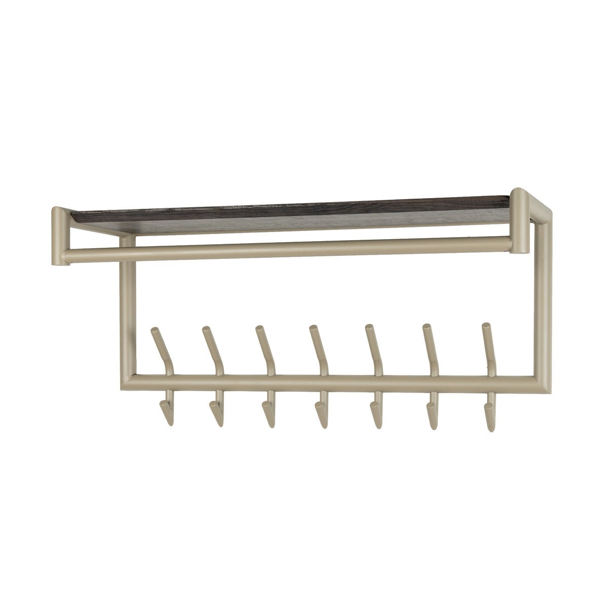 Kapstok Lineo van Meubelista in beige: vrijstaand productbeeld op witte achtergrond.