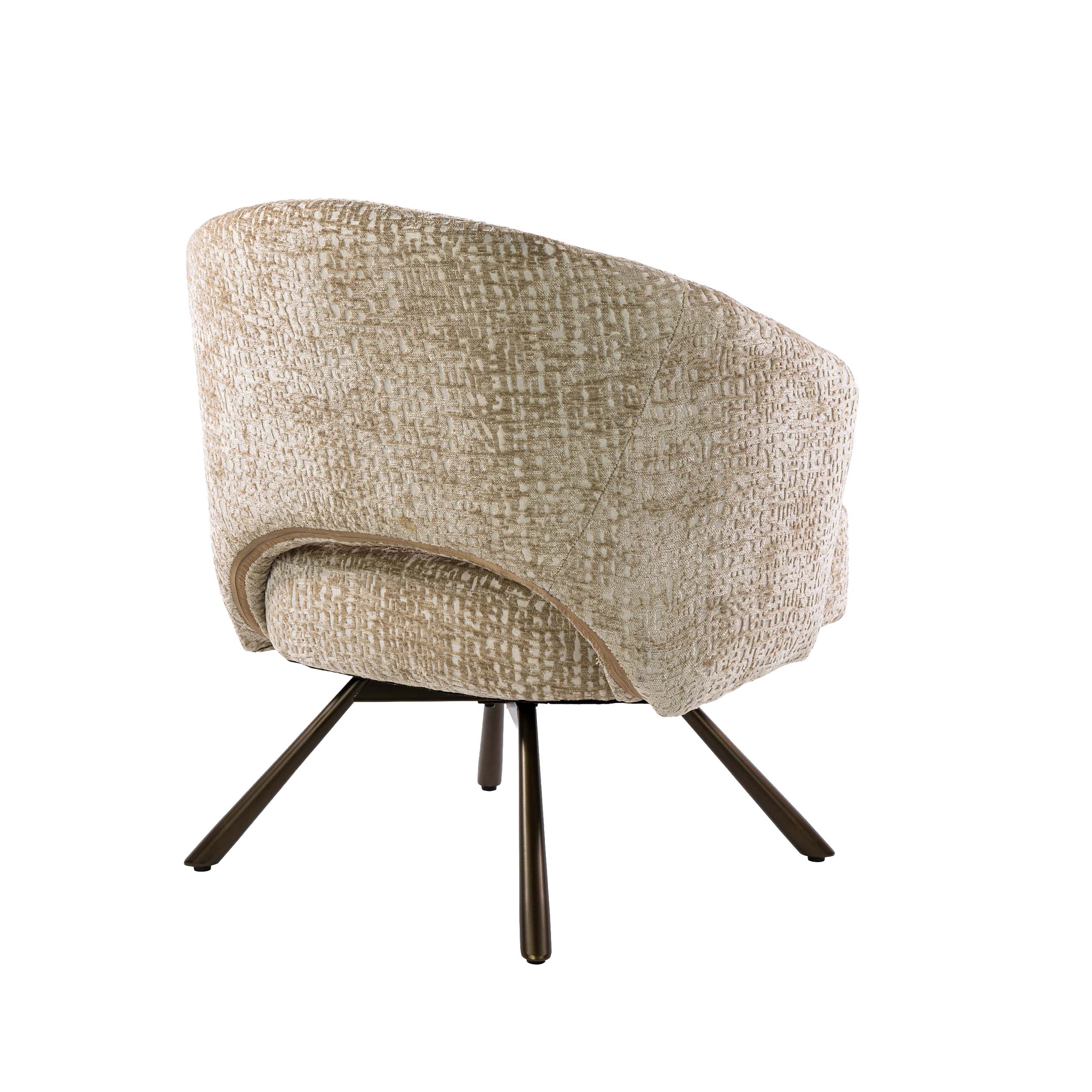 Draaifauteuil Lolu - Beige - Monti Stof - Pocketvering