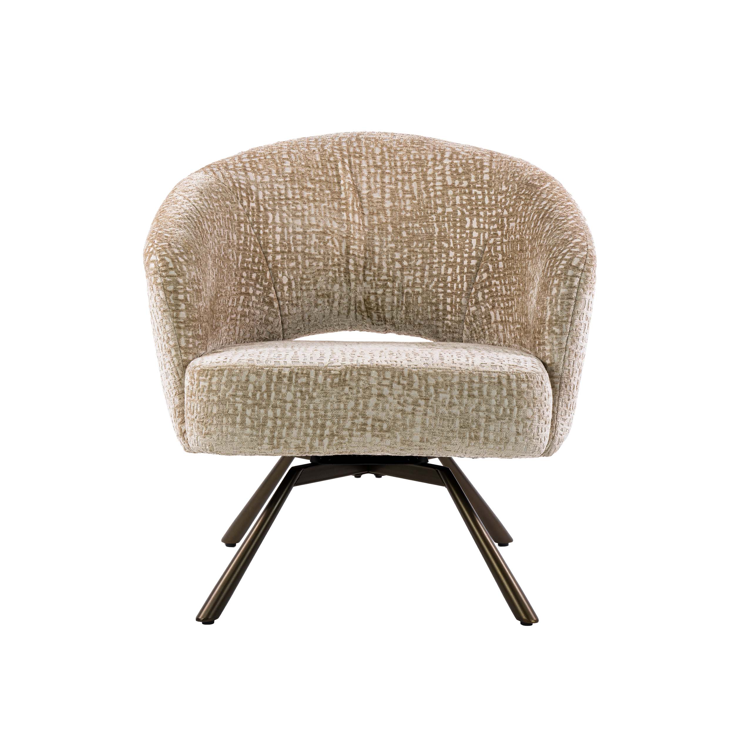Draaifauteuil Lolu - Beige - Monti Stof - Pocketvering