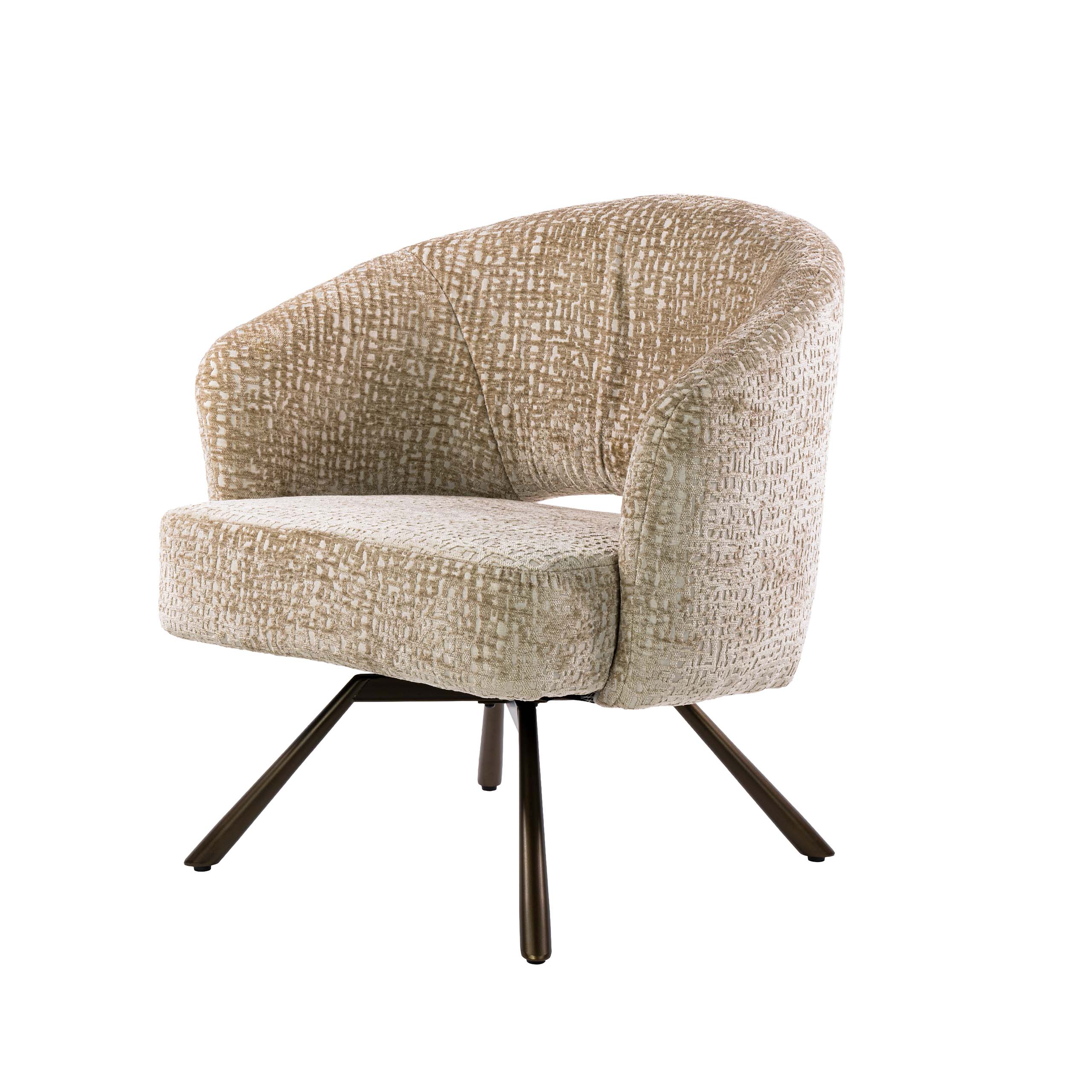Draaifauteuil Lolu - Beige - Monti Stof - Pocketvering