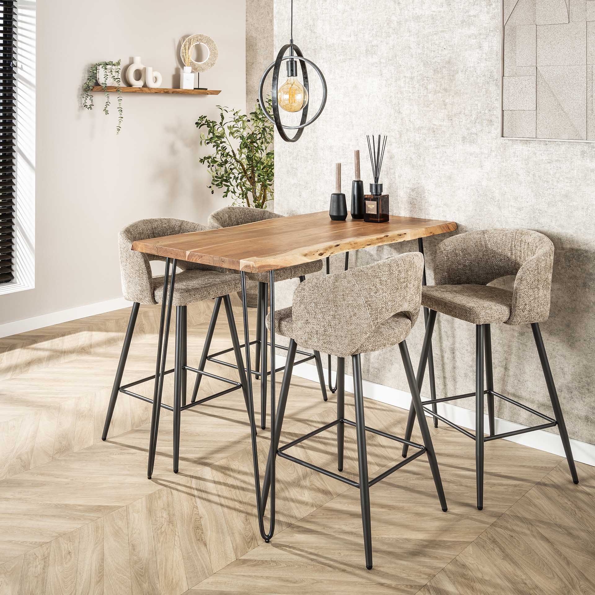 Barstoel Sydney - Beige - Renegade Stof