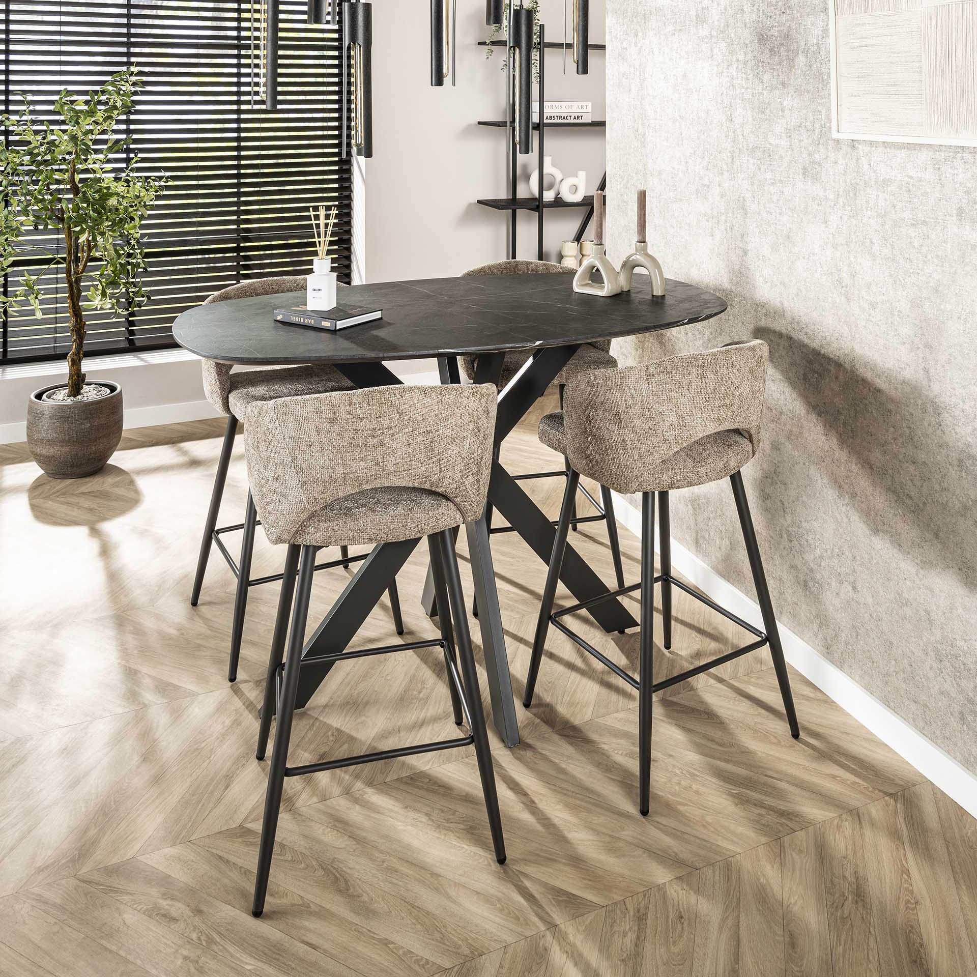 Barstoel Sydney - Beige - Renegade Stof