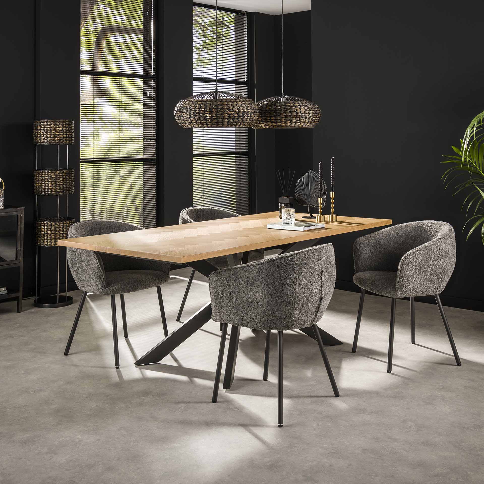 Eettafel Cali - Rechthoekig - Eikenhout - 200 cm