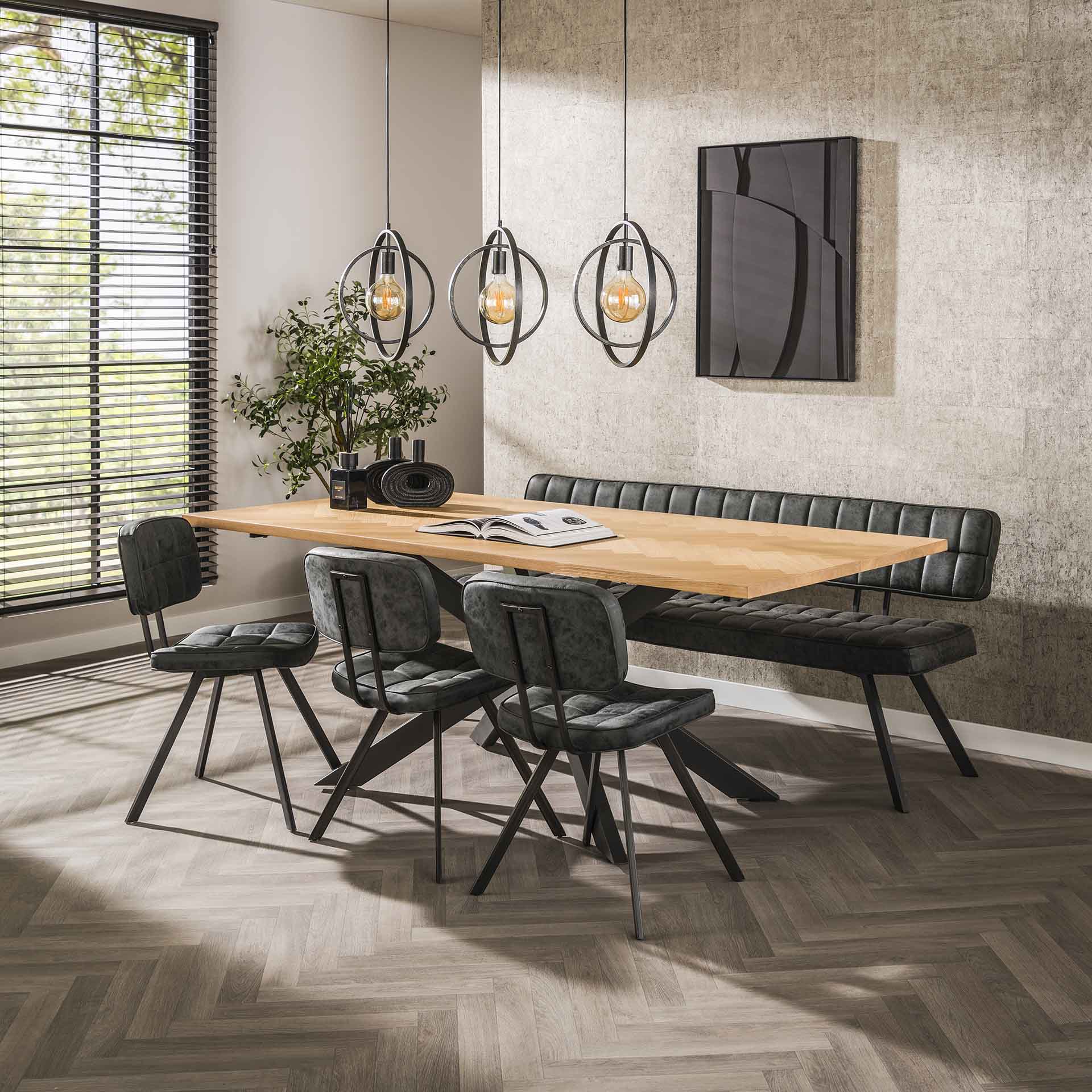 Eettafel Cali - Rechthoekig - Eikenhout - 200 cm