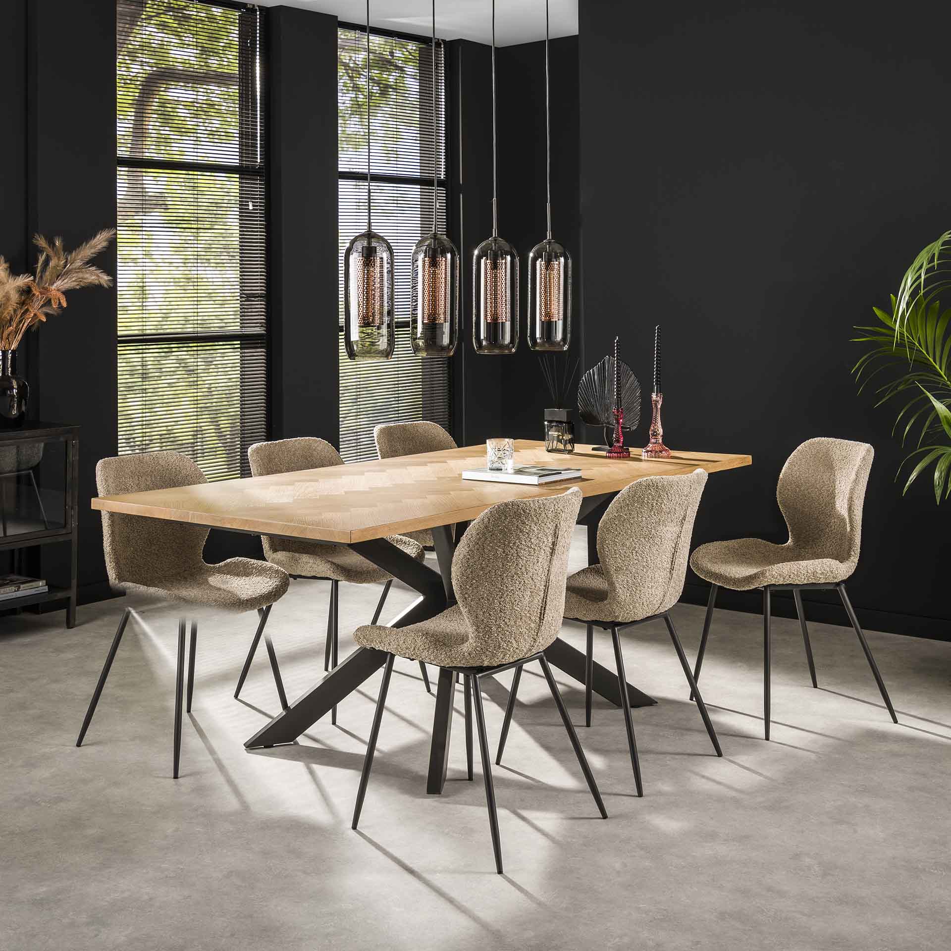 Eettafel Cali - Rechthoekig - Eikenhout - 200 cm