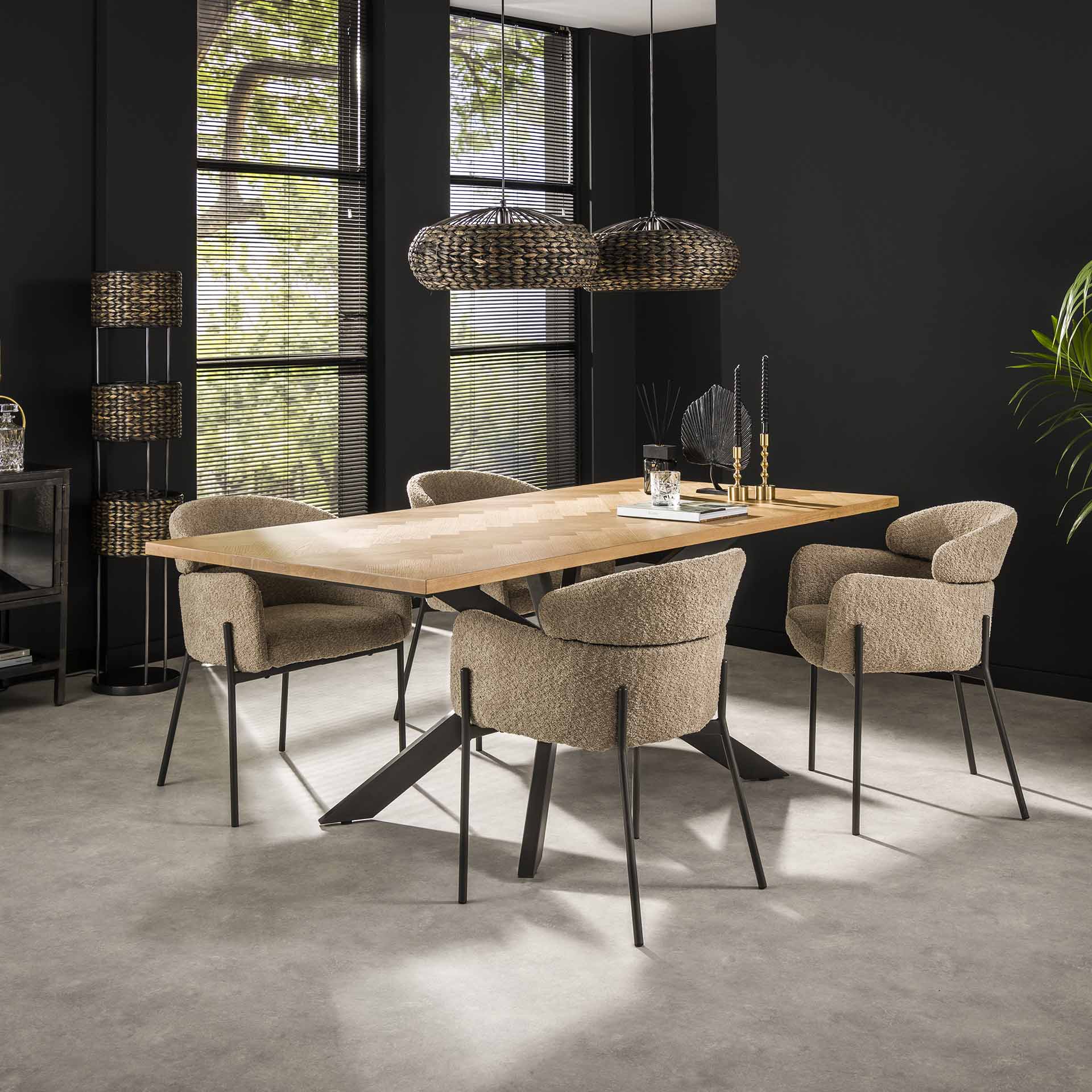 Eettafel Cali - Rechthoekig - Eikenhout - 200 cm