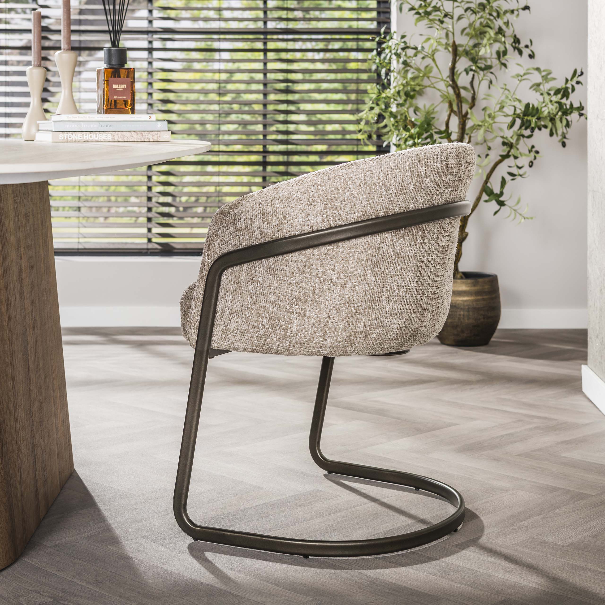 Eetkamerstoel Fiffy - Beige - Renegade Stof