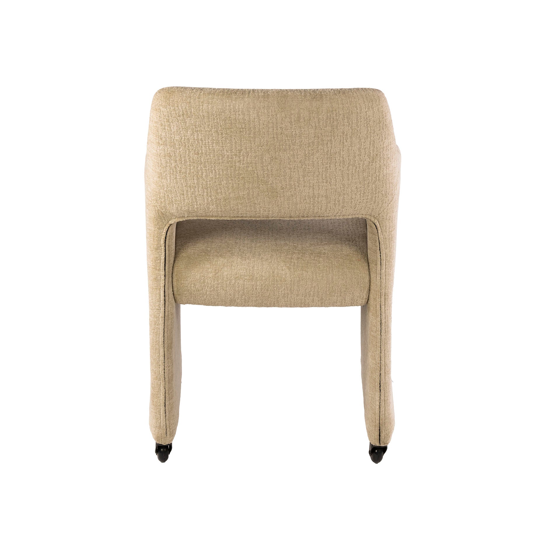 Eetkamerstoel Dorelle - Beige - Jaroq Stof - Met Wieltjes