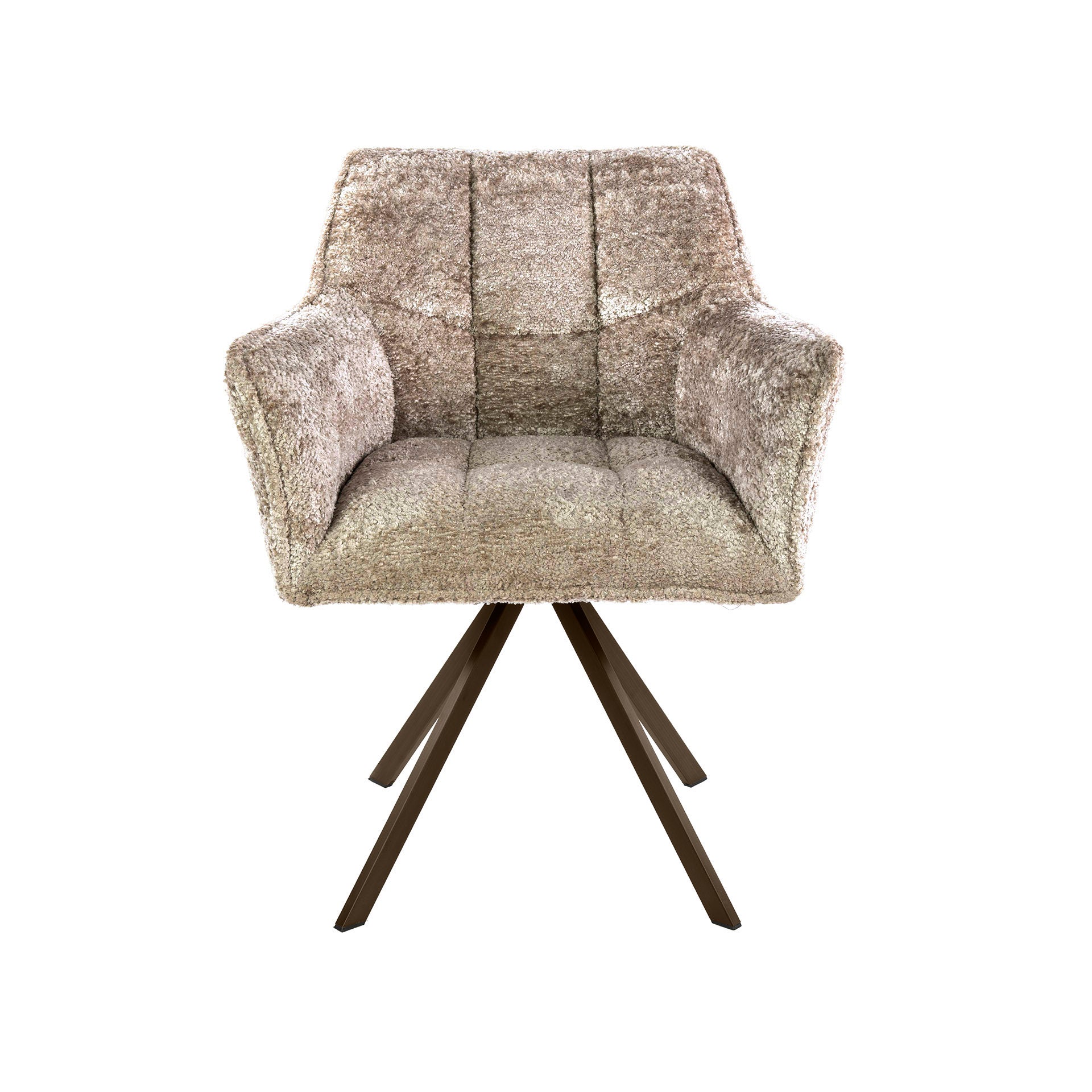 Eetkamerstoel Vantage - Beige - Savelle Stof - Draaibaar