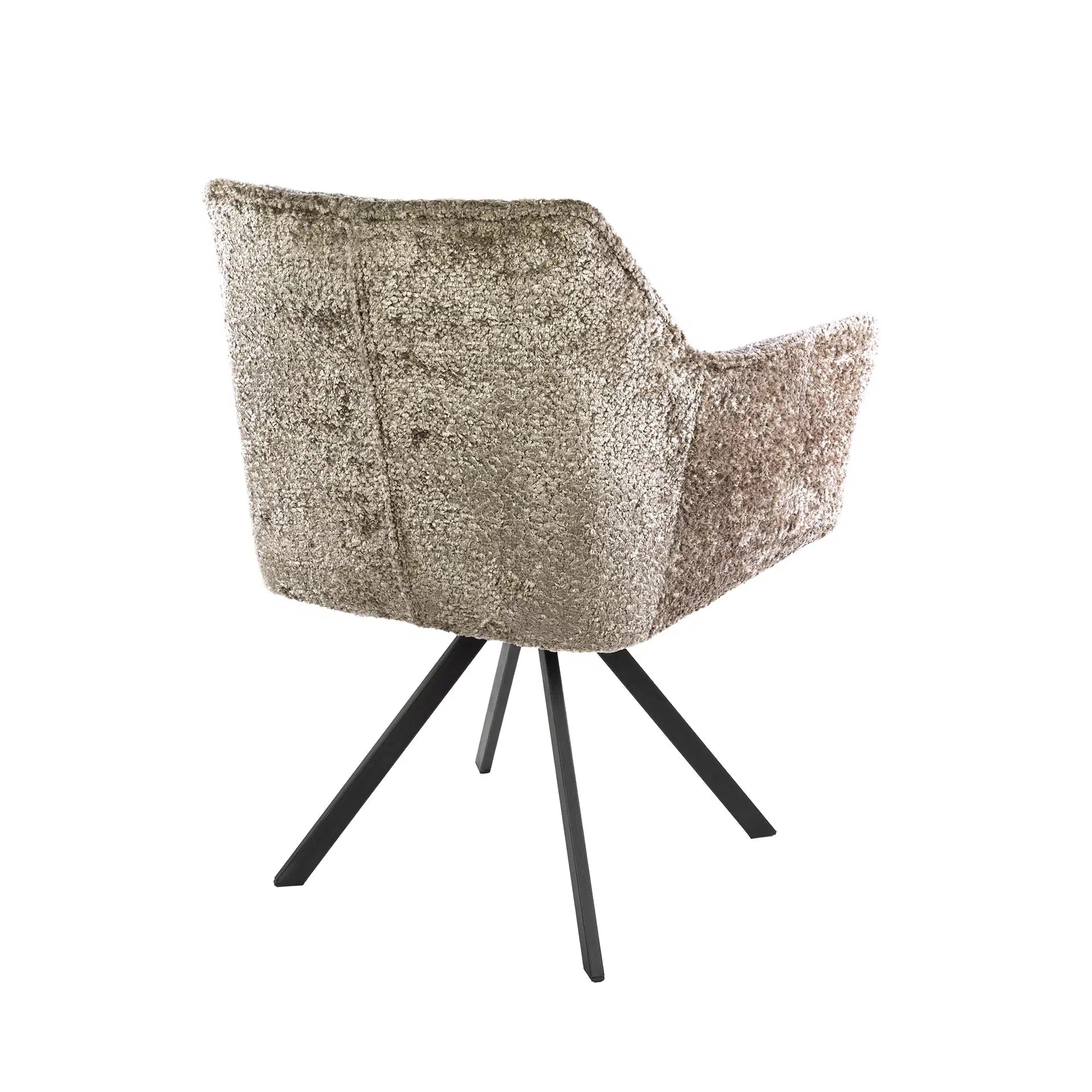 Eetkamerstoel Vantage - Beige - Savelle Stof - Draaibaar