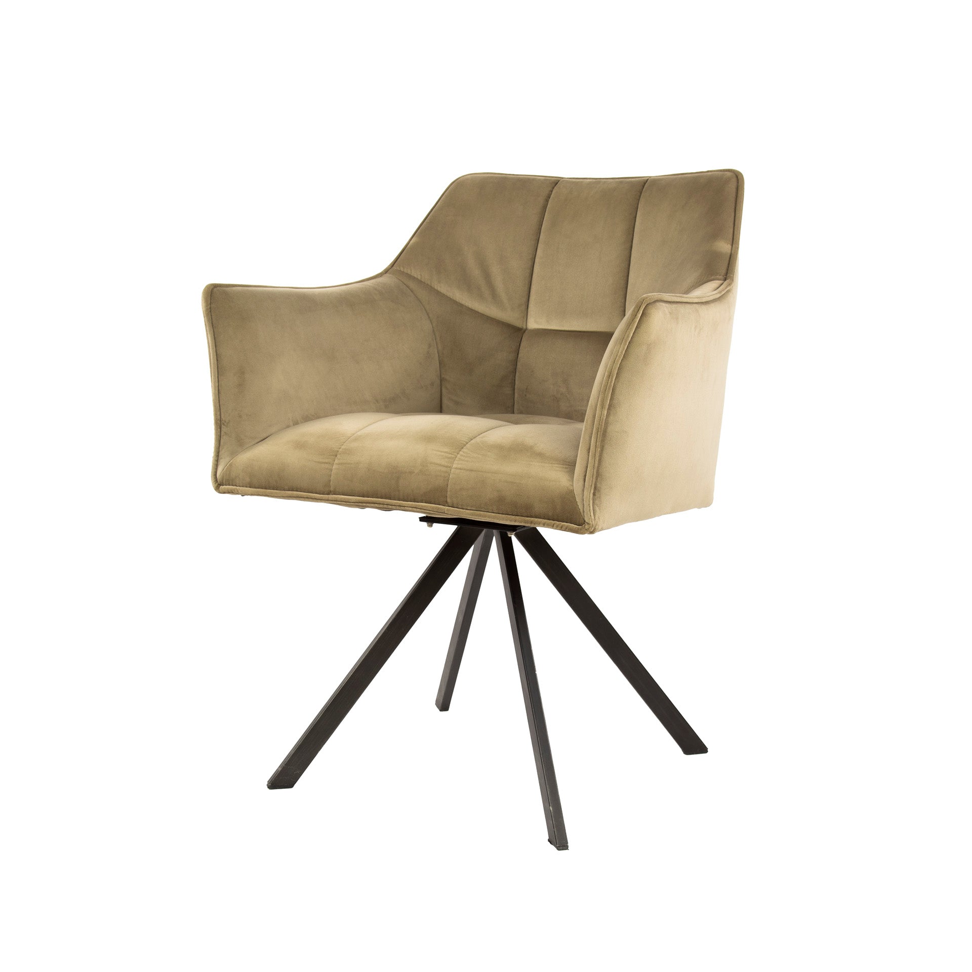 Eetkamerstoel Vantage - Champagne - Velvet - Draaibaar