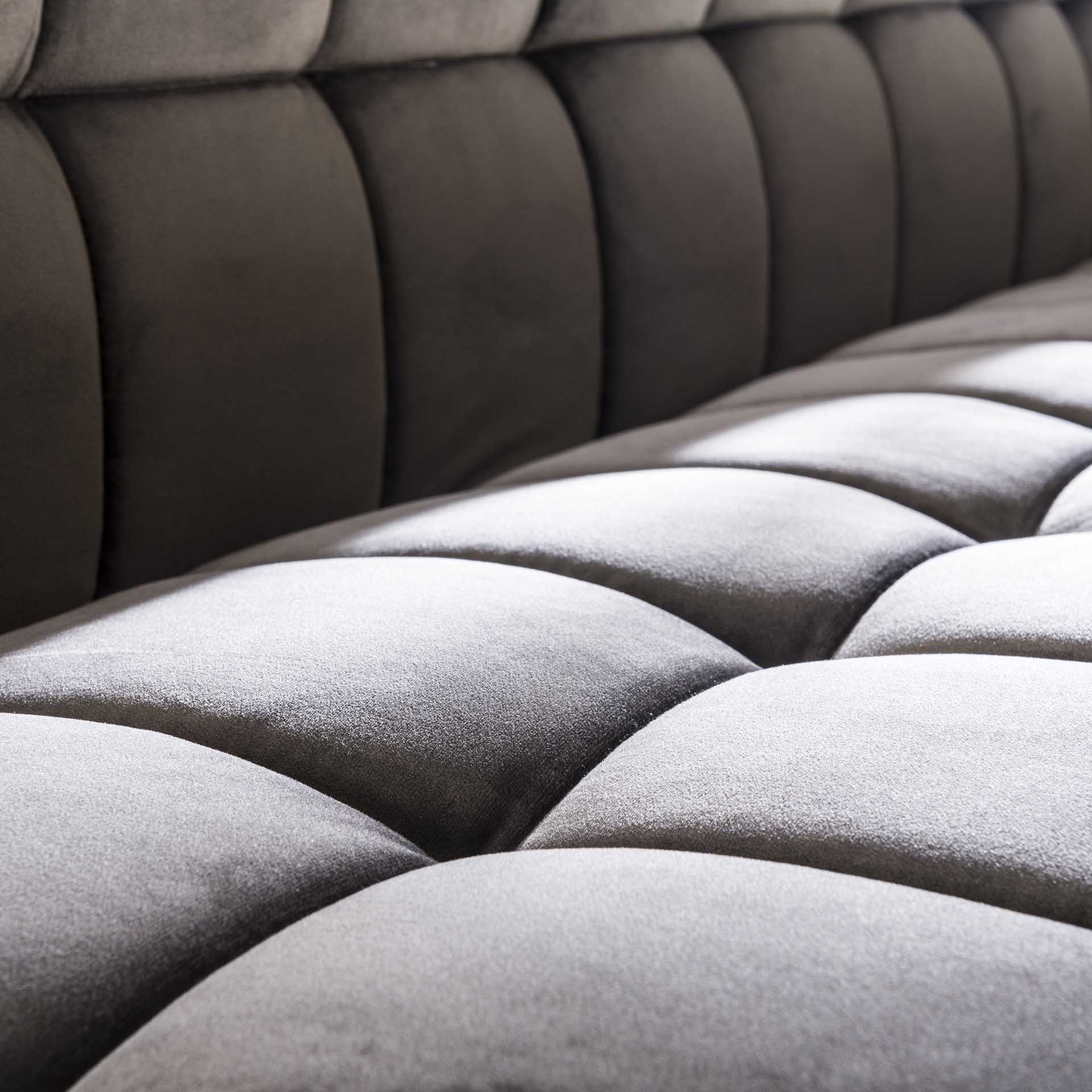 Eetkamerbank Vantage - Antraciet - Velvet - 180 cm