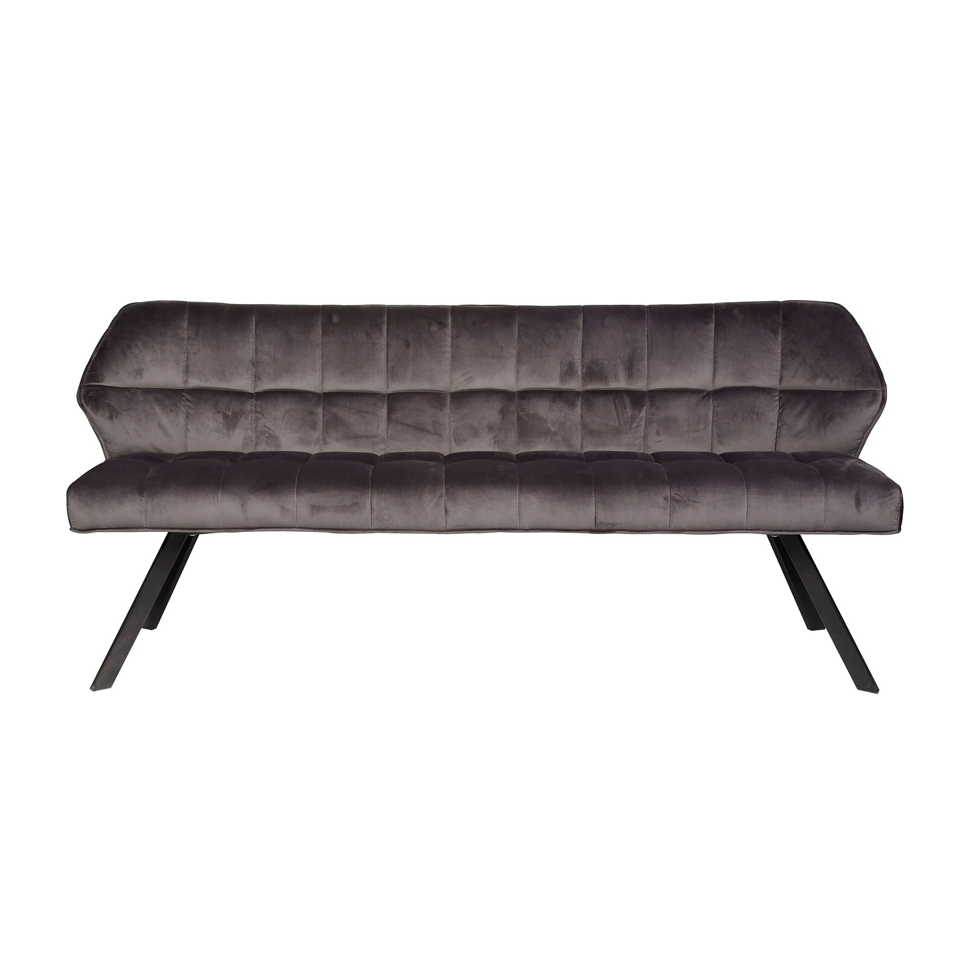Eetkamerbank Vantage - Antraciet - Velvet - 180 cm