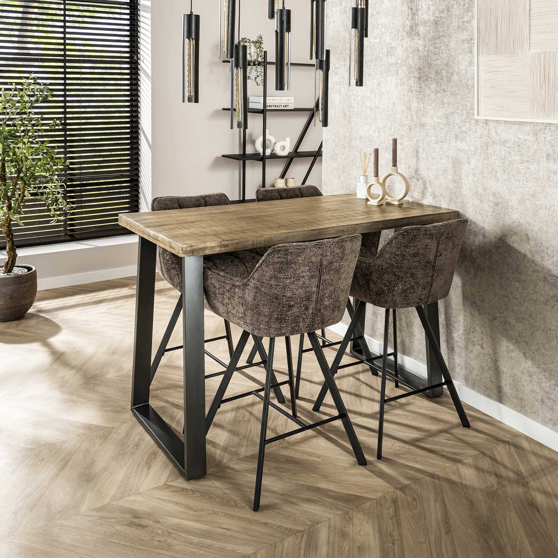 Barstoel Vantage - Taupe - Renegade Stof - Draaibaar