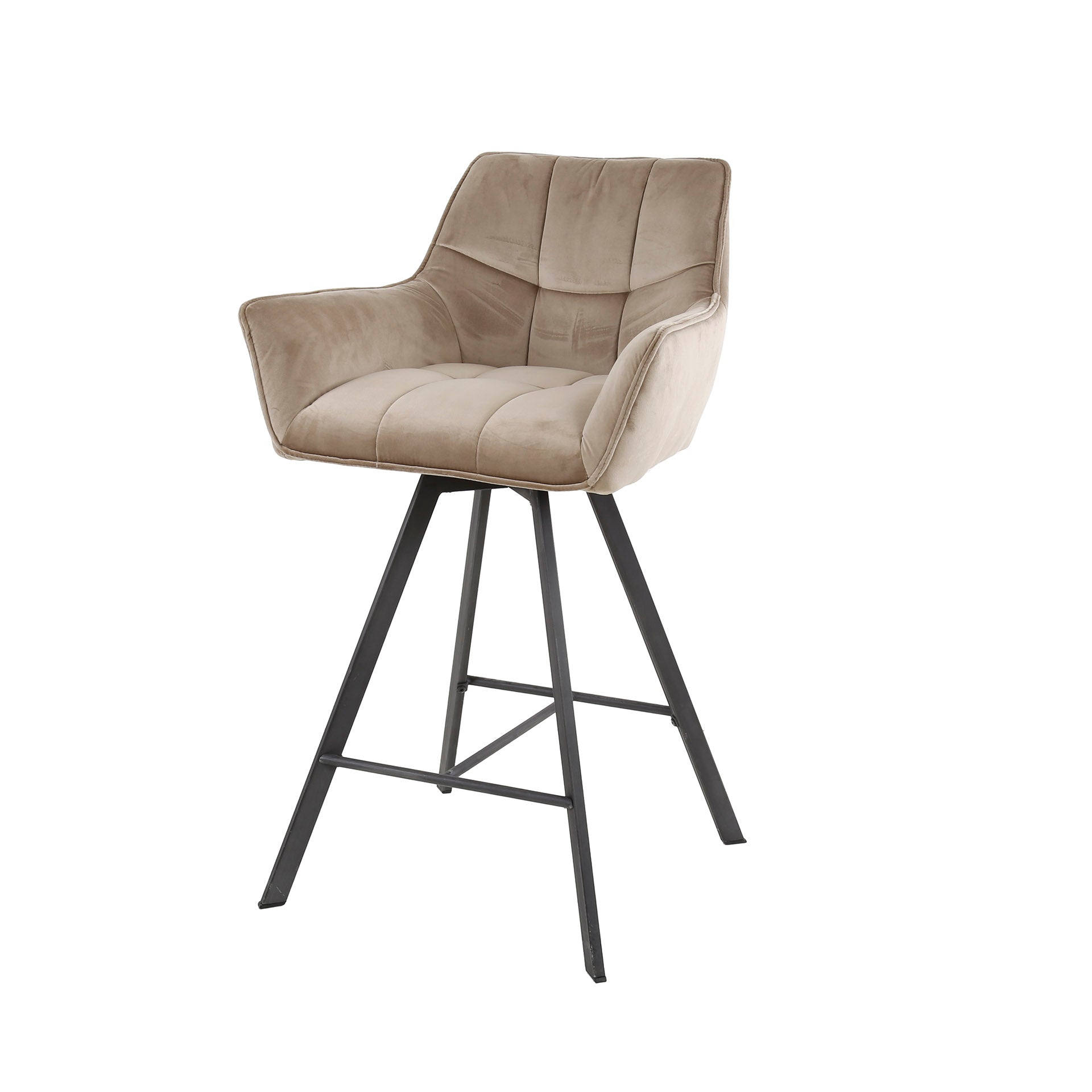 Barstoel Vantage - Champagne - Velvet - Draaibaar
