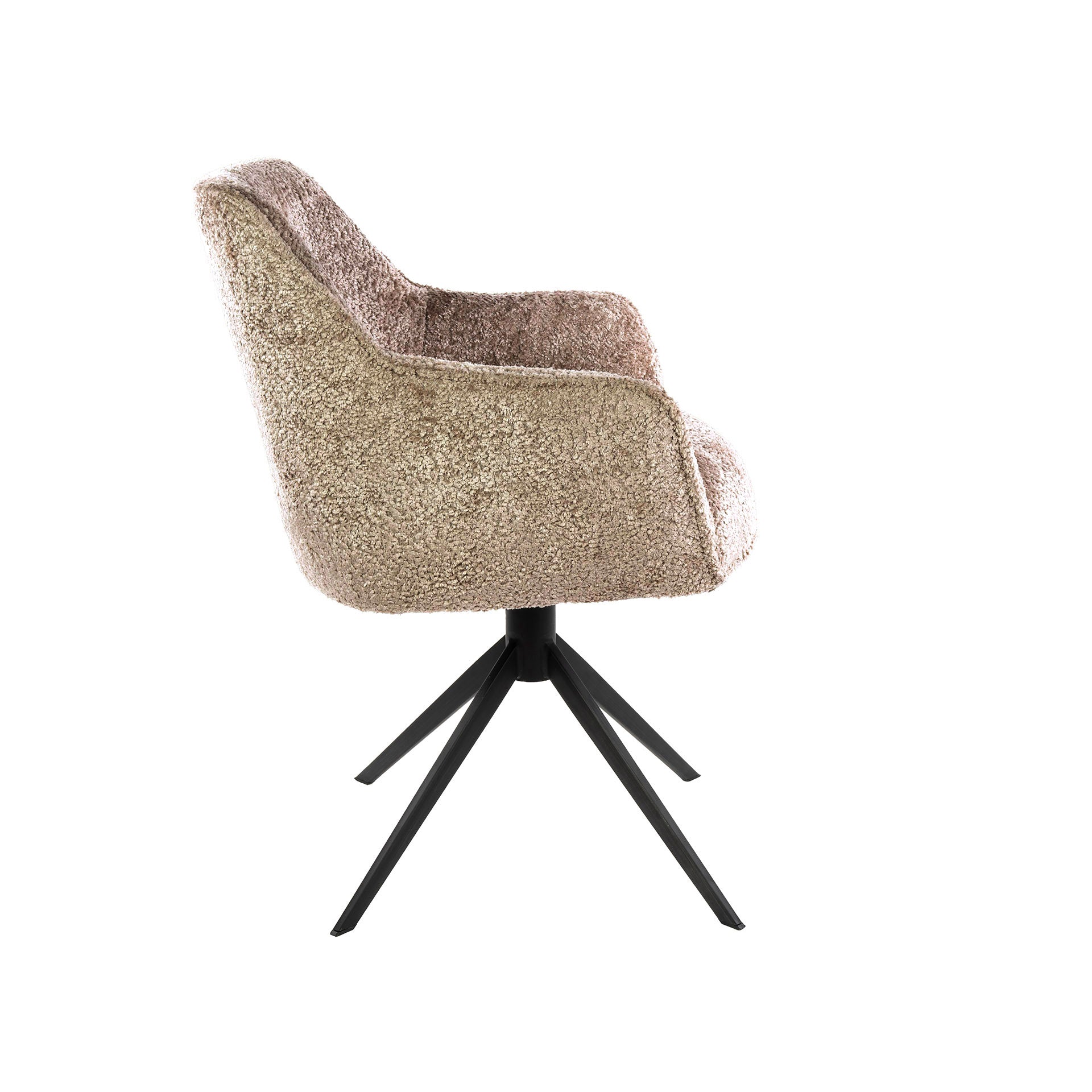 Eetkamerstoel Pure - Beige - Savelle Stof - Draaibaar