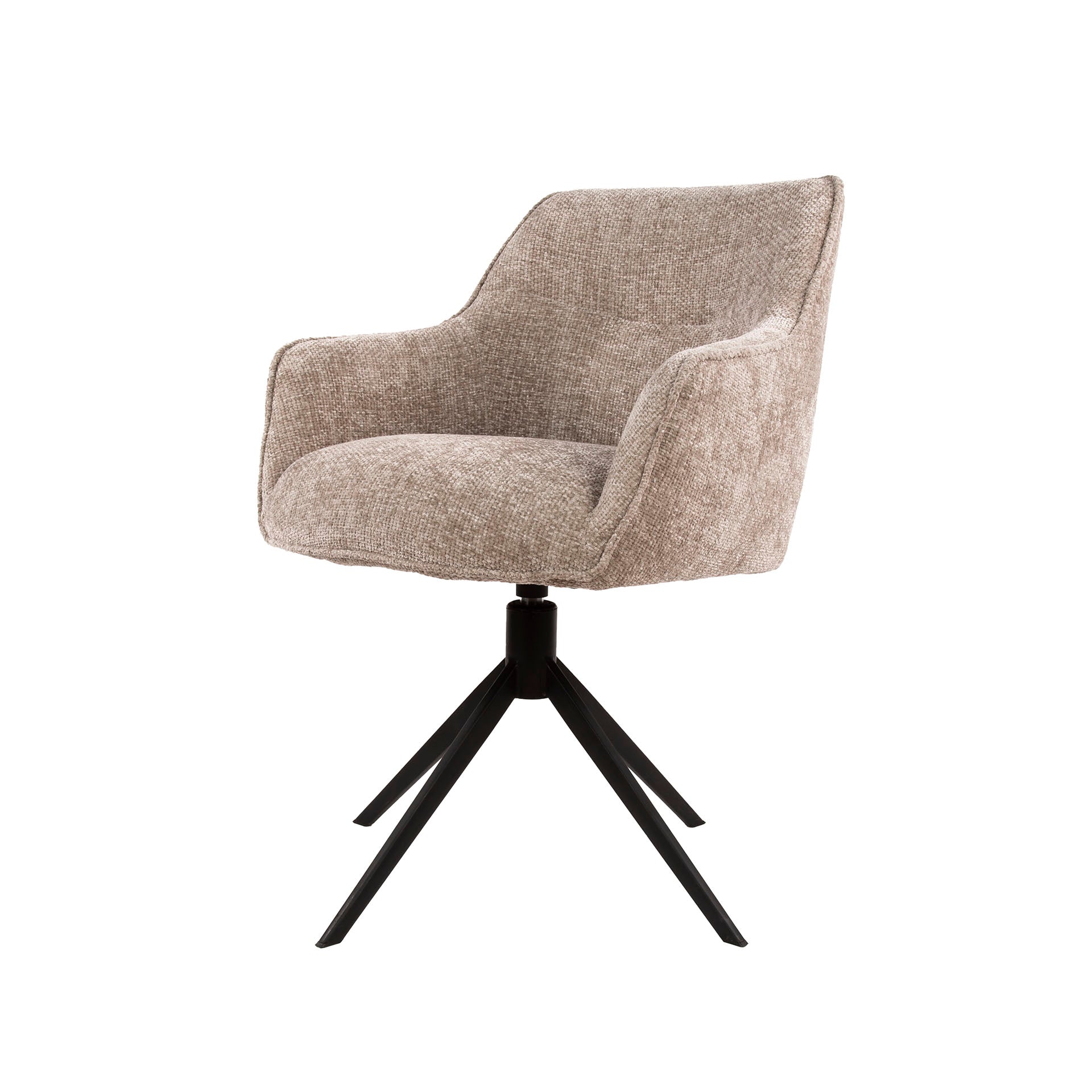 Eetkamerstoel Pure - Beige - Renegade Stof - Draaibaar