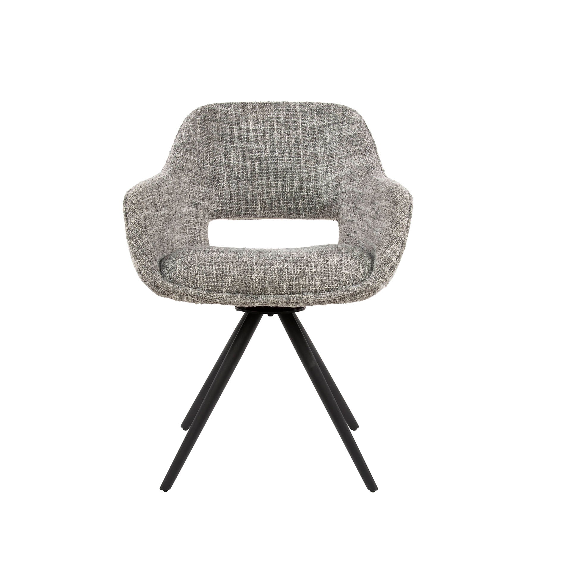 Eetkamerstoel Aurelia - Grijs - Renegade Stof - Draaibaar