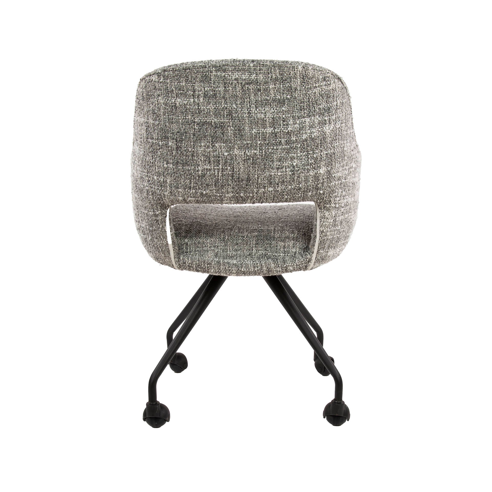 Eetkamerstoel Aurelia - Grijs - Renegade Stof - Met Wieltjes