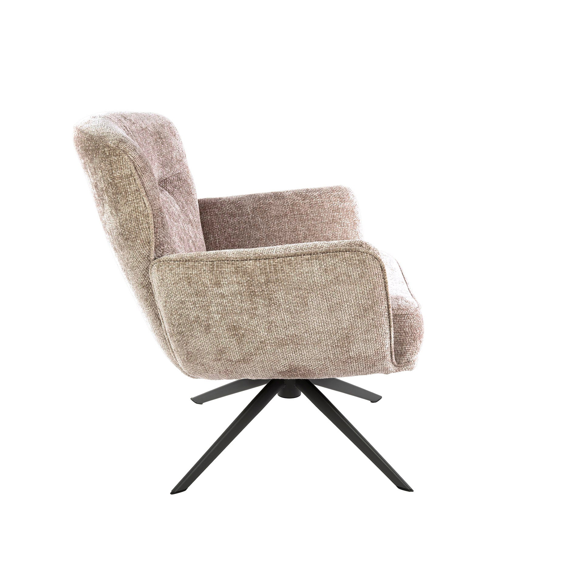 Draaifauteuil Theodore - Beige - Renegade Stof - Pocketvering