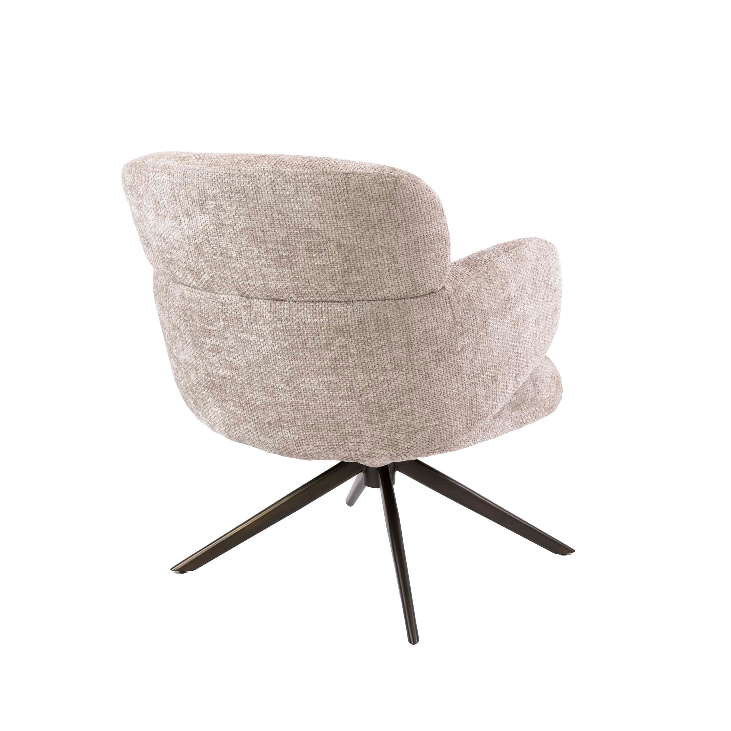 Draaifauteuil Misano - Beige - Renegade Stof - Pocketvering
