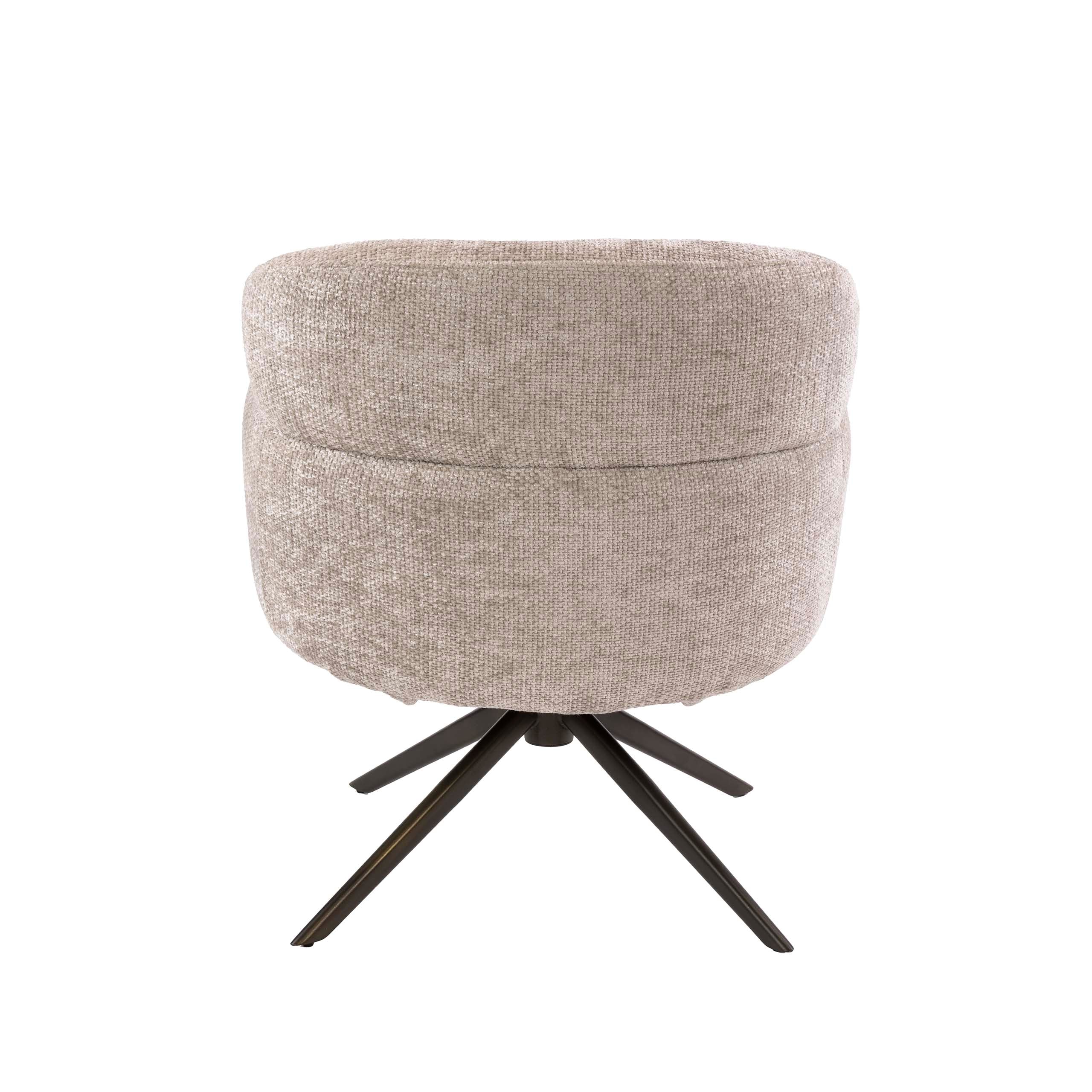 Draaifauteuil Misano - Beige - Renegade Stof - Pocketvering