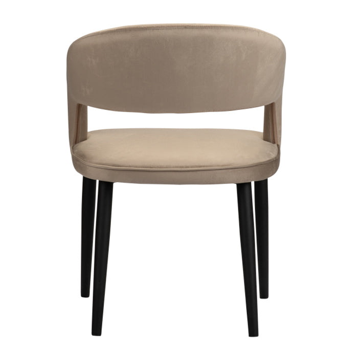 Eetkamerstoel Zara - Taupe - Velvet