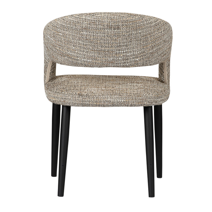 Eetkamerstoel Zara - Taupe Melange - Stof
