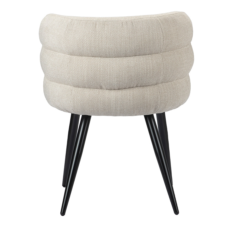 Eetkamerstoel Bocca - Beige - Linnen