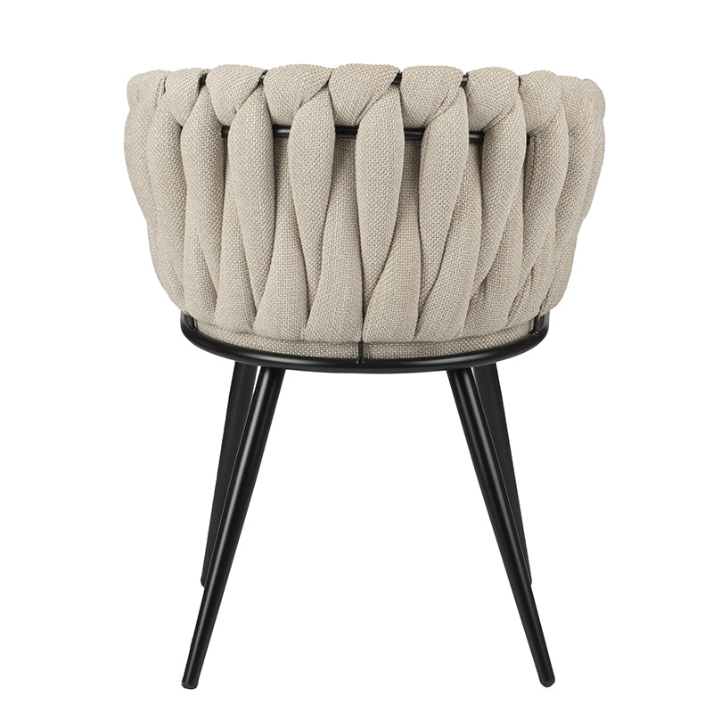 Eetkamerstoel Kristy - Beige - Linnen