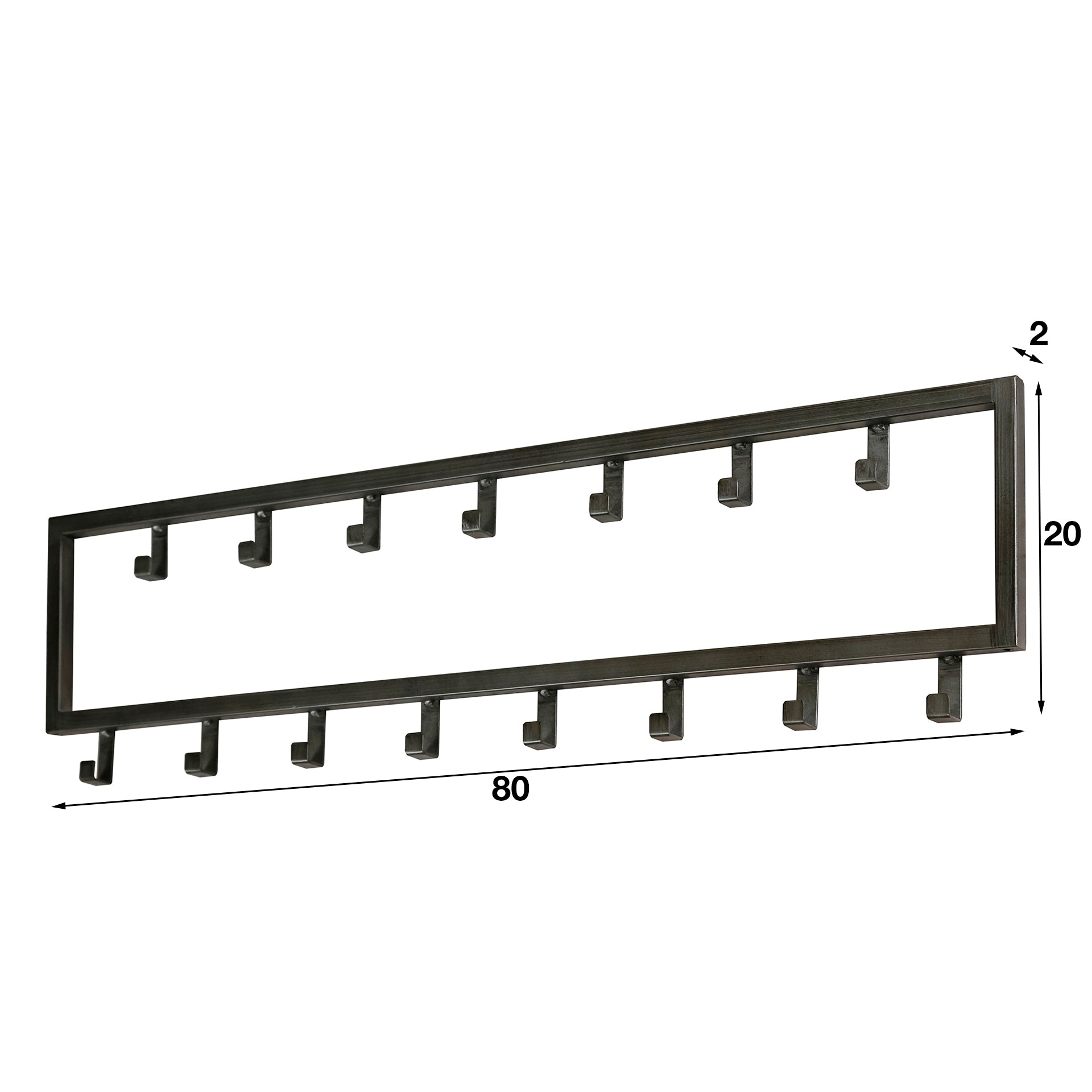 Kapstok Peppy - Metaal - 15 haken - 80 cm