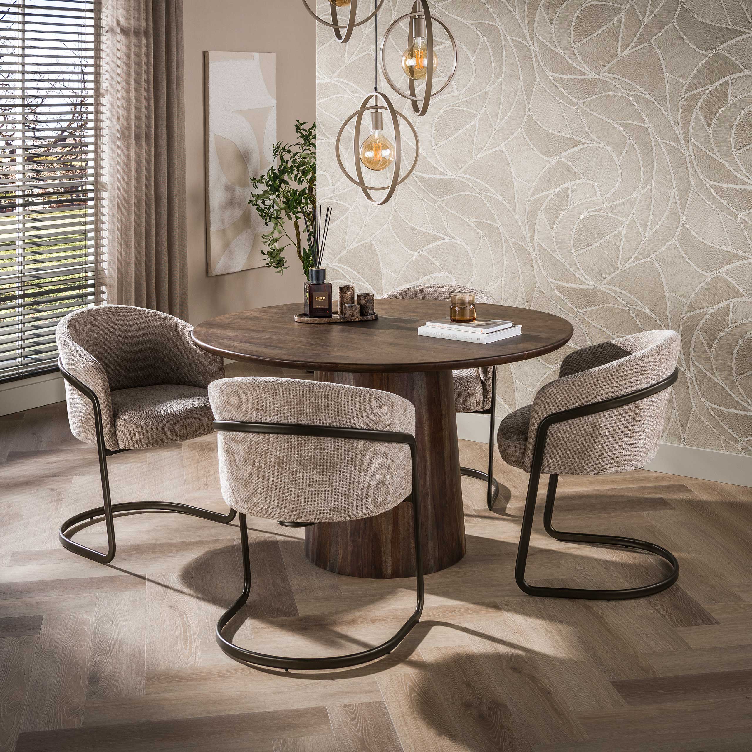 Eettafel Olivio - Rond - Acaciahout - 130 cm
