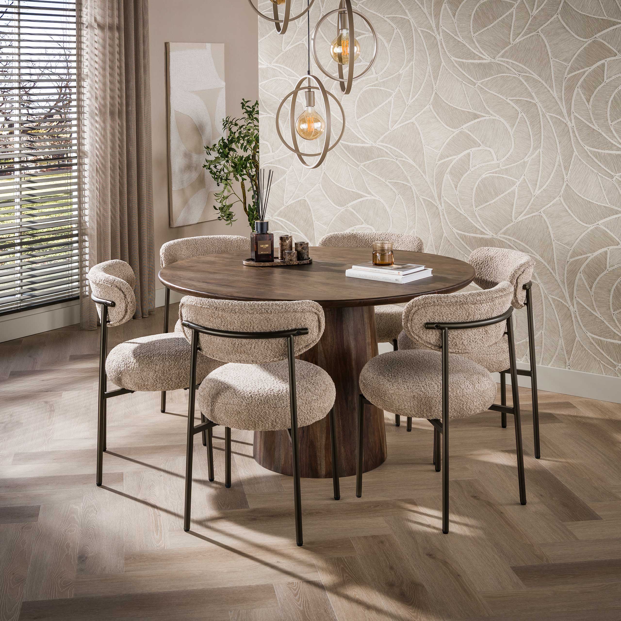 Eettafel Olivio - Rond - Acaciahout - 130 cm