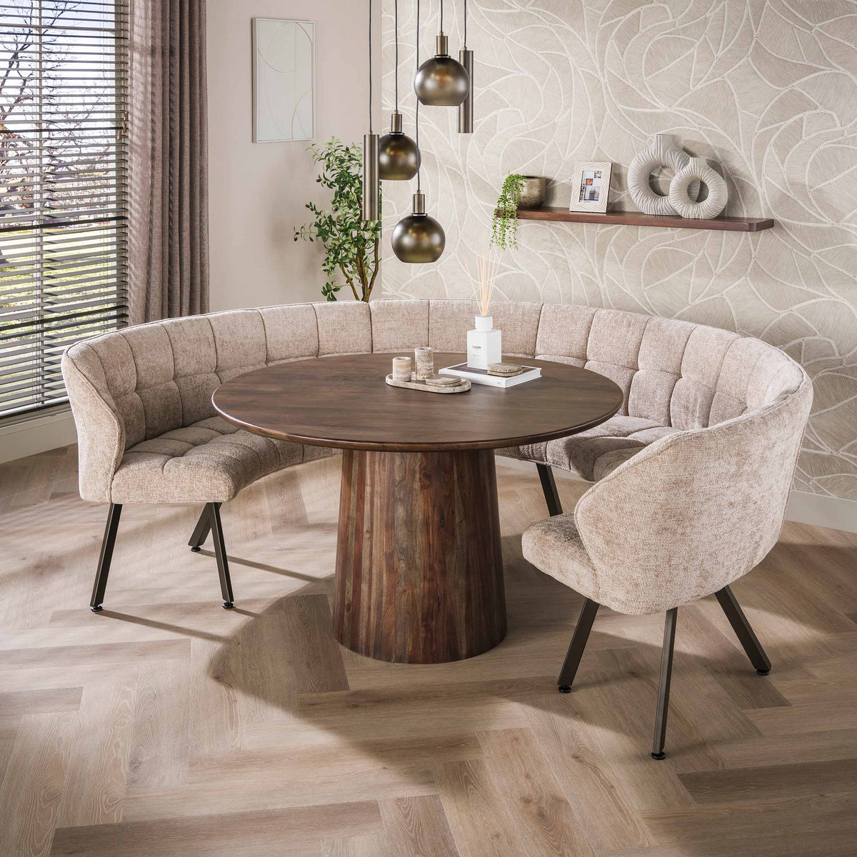 Eettafel Olivio - Rond - Acaciahout - 130 cm