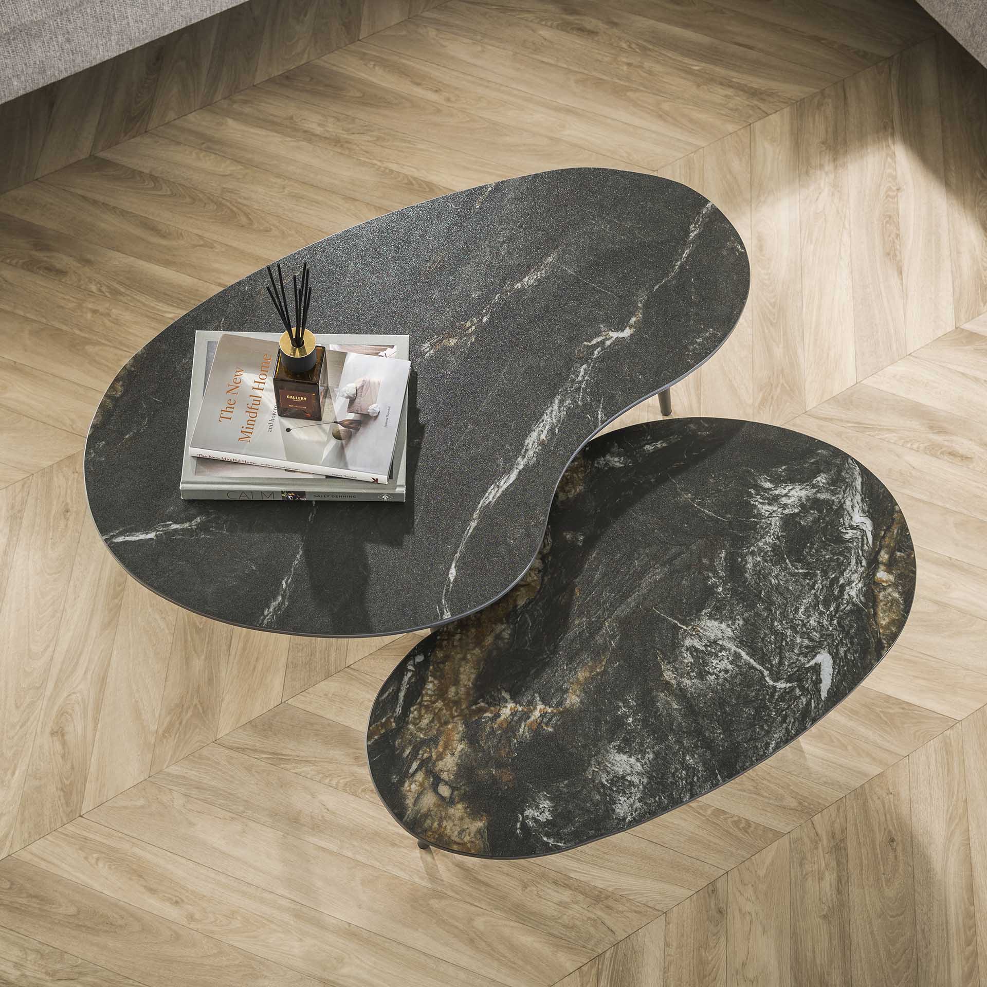Salontafel Nuvano - Organisch - Keramiek - Set van 2