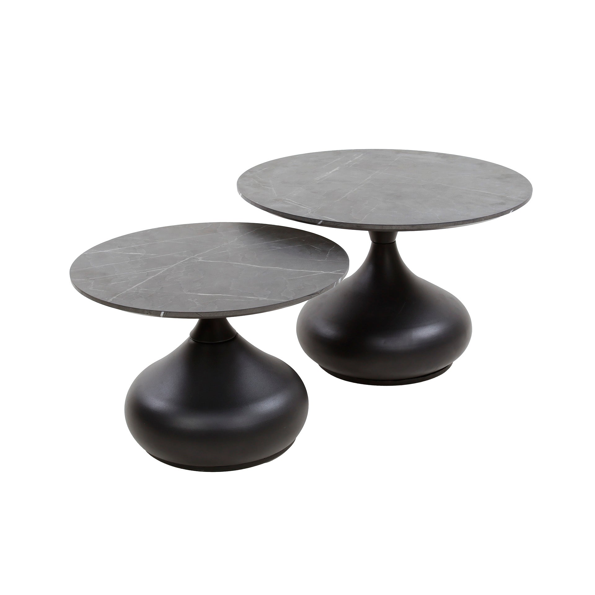 Salontafel Chalie - Zwart - Melamine - Set van 2
