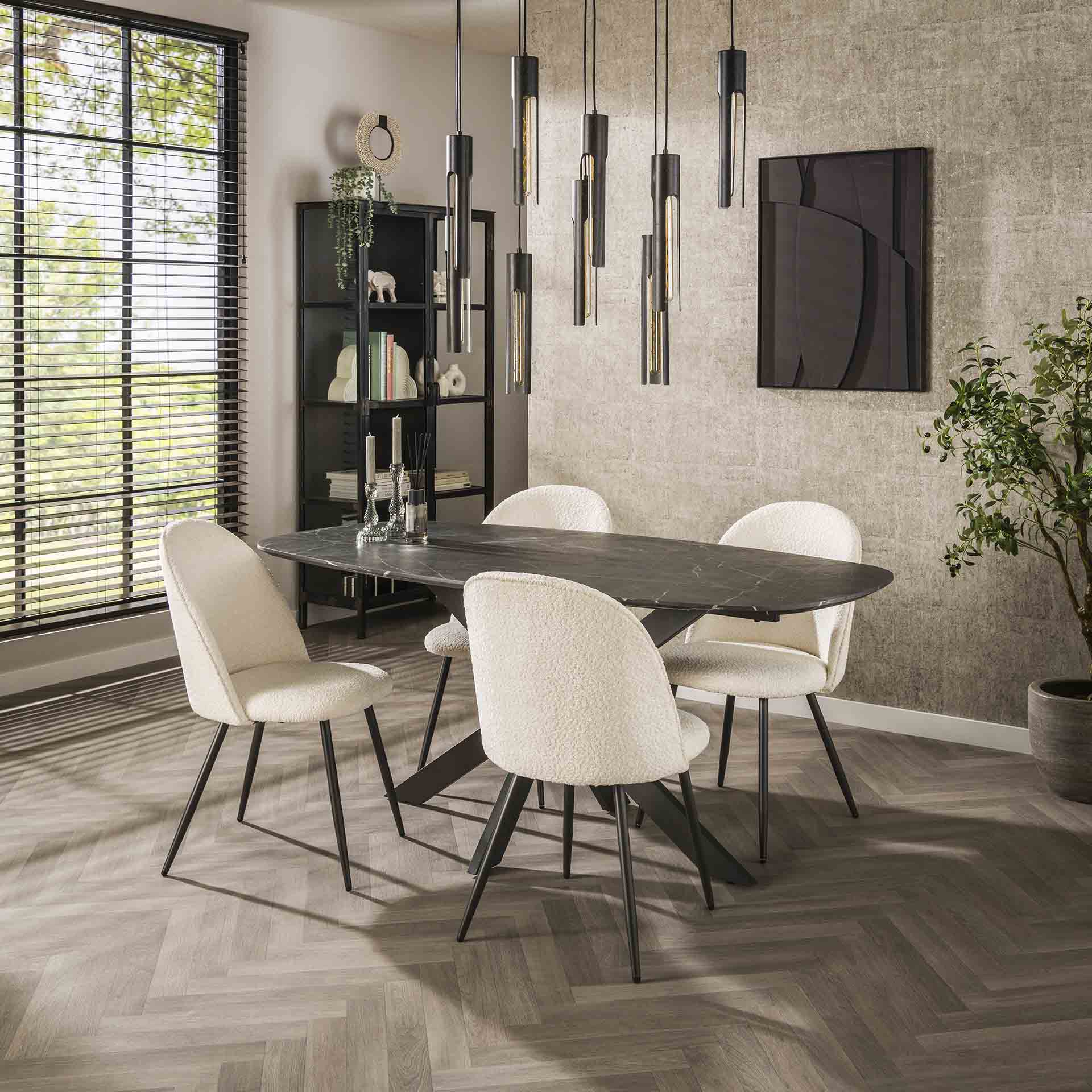 Eettafel Livia - Ovaal - Melamine - 180 cm