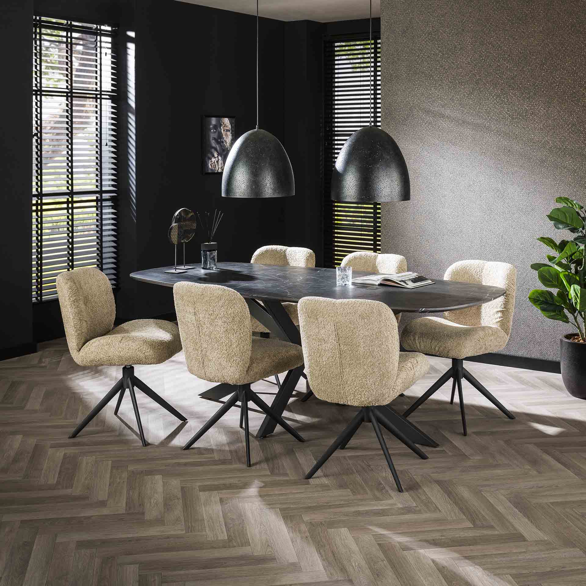 Eettafel Livia - Ovaal - Melamine - 215 cm