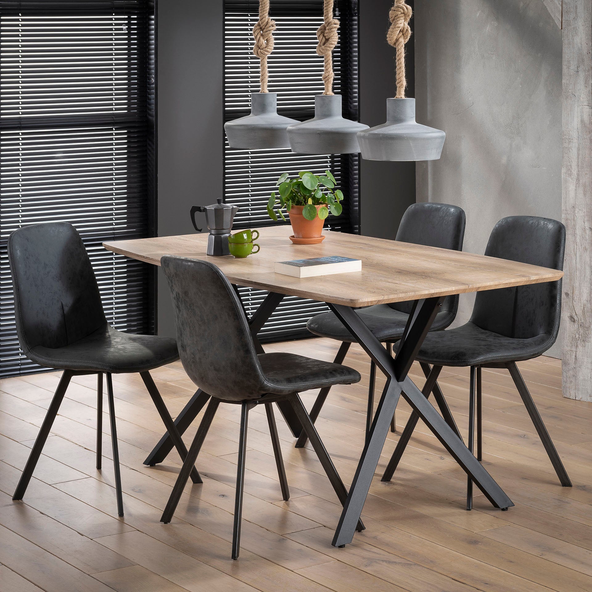 Eettafel Ash - Ovaal - MDF - 160 cm - Lichtbruin