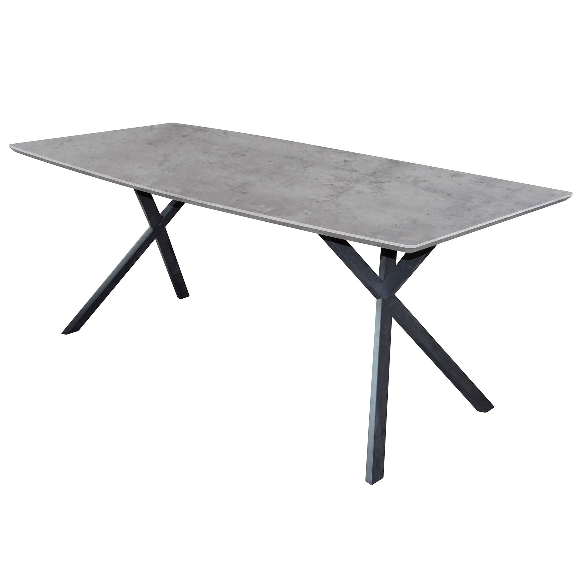 Eettafel Ash - Ovaal - MDF - 160 cm - Betonlook